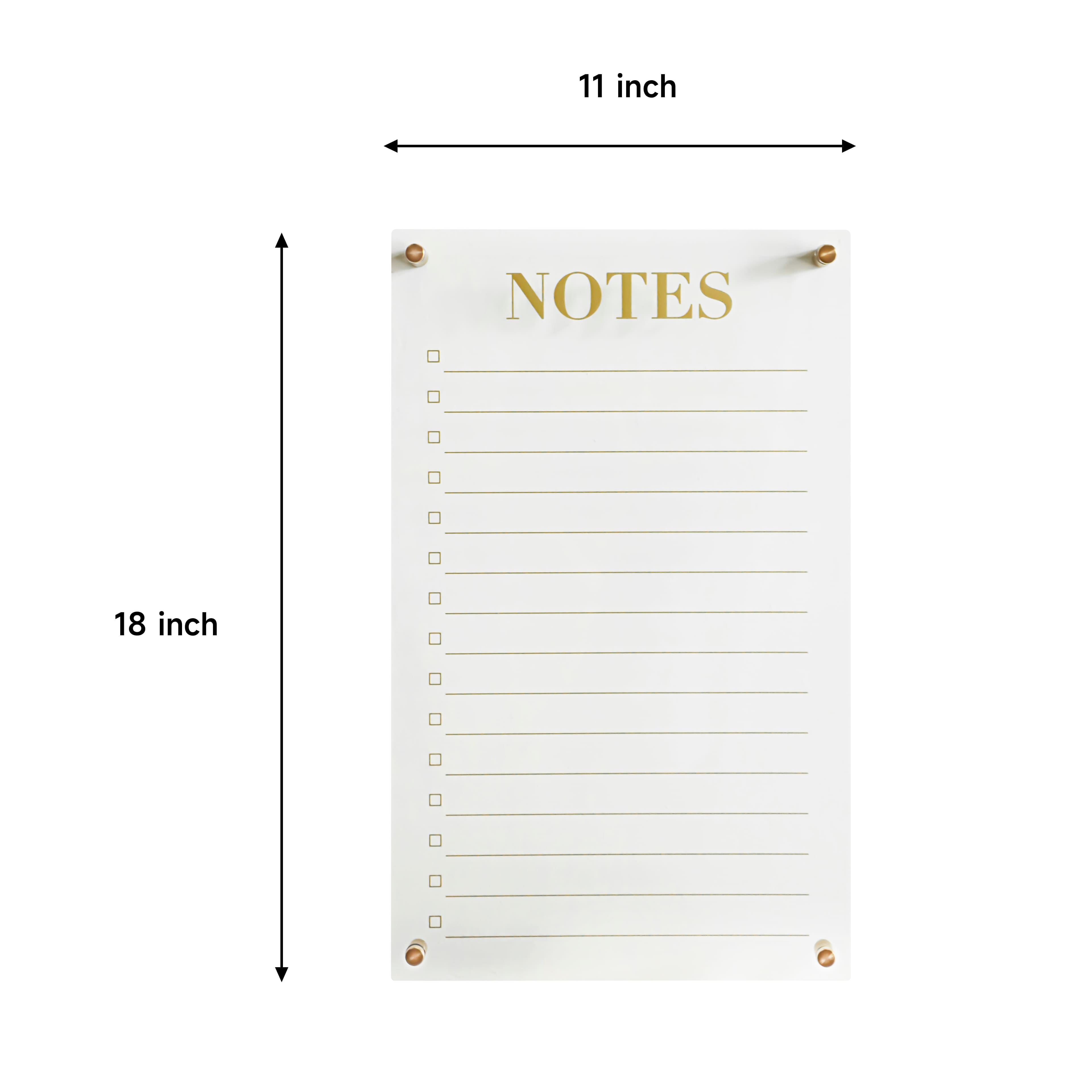 11" x 18" Clear Acrylic Dry Erase Notes Board by Ashland®