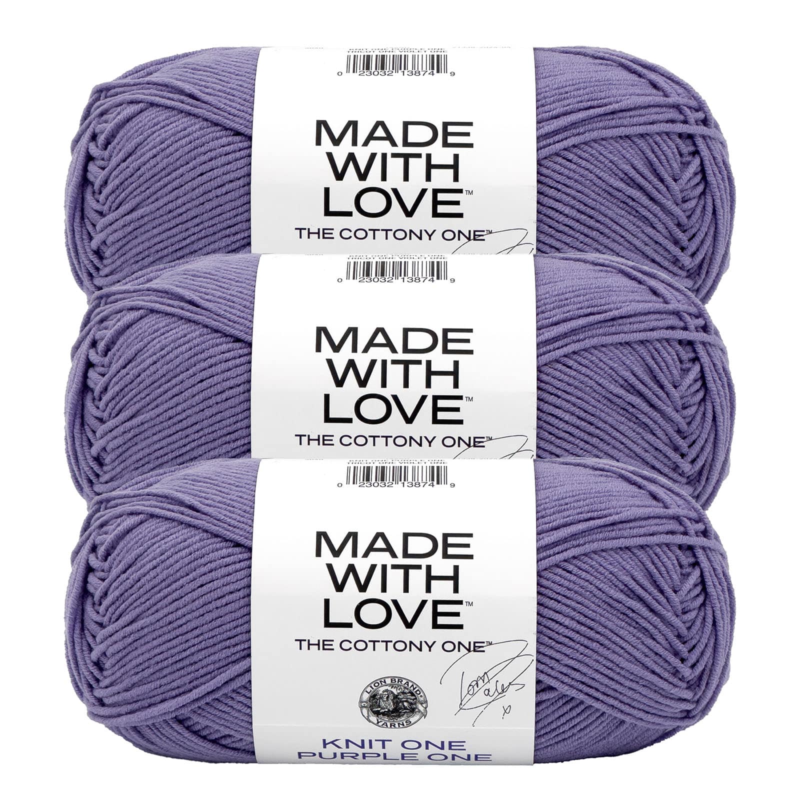 3 Pack Lion Brand® Tom Daley Made with Love™ The Cottony One™ Yarn