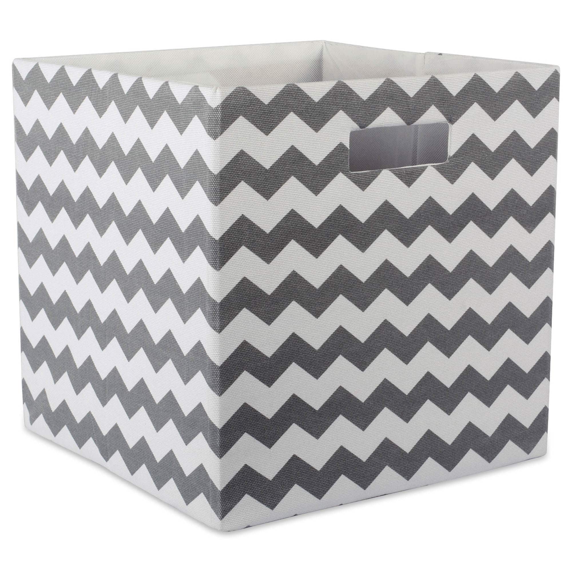 DII® 11" Chevron Stripes Polyester Storage Cube