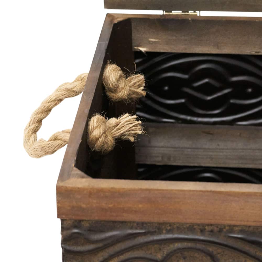 Household Essentials Embossed Decorative Trunk