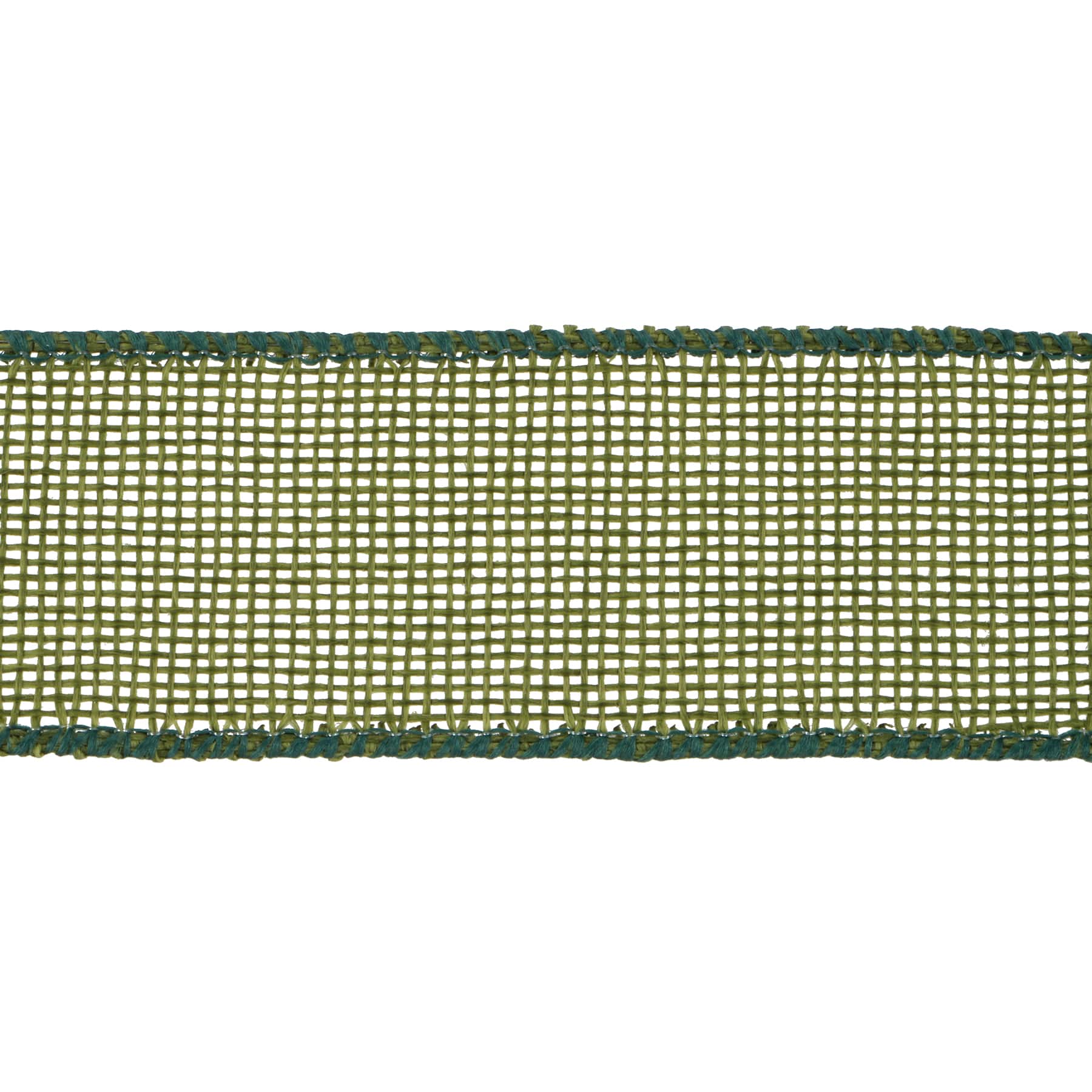 1.5" x 10yd. Green Wired Faux Burlap Ribbon by Celebrate It®