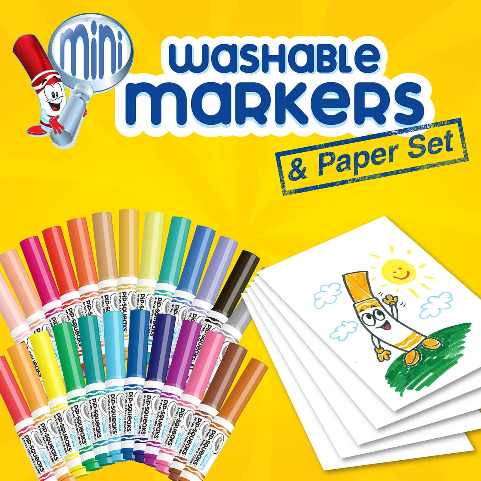 Crayola® Pip-Squeaks™ Washable Markers & Paper Kit