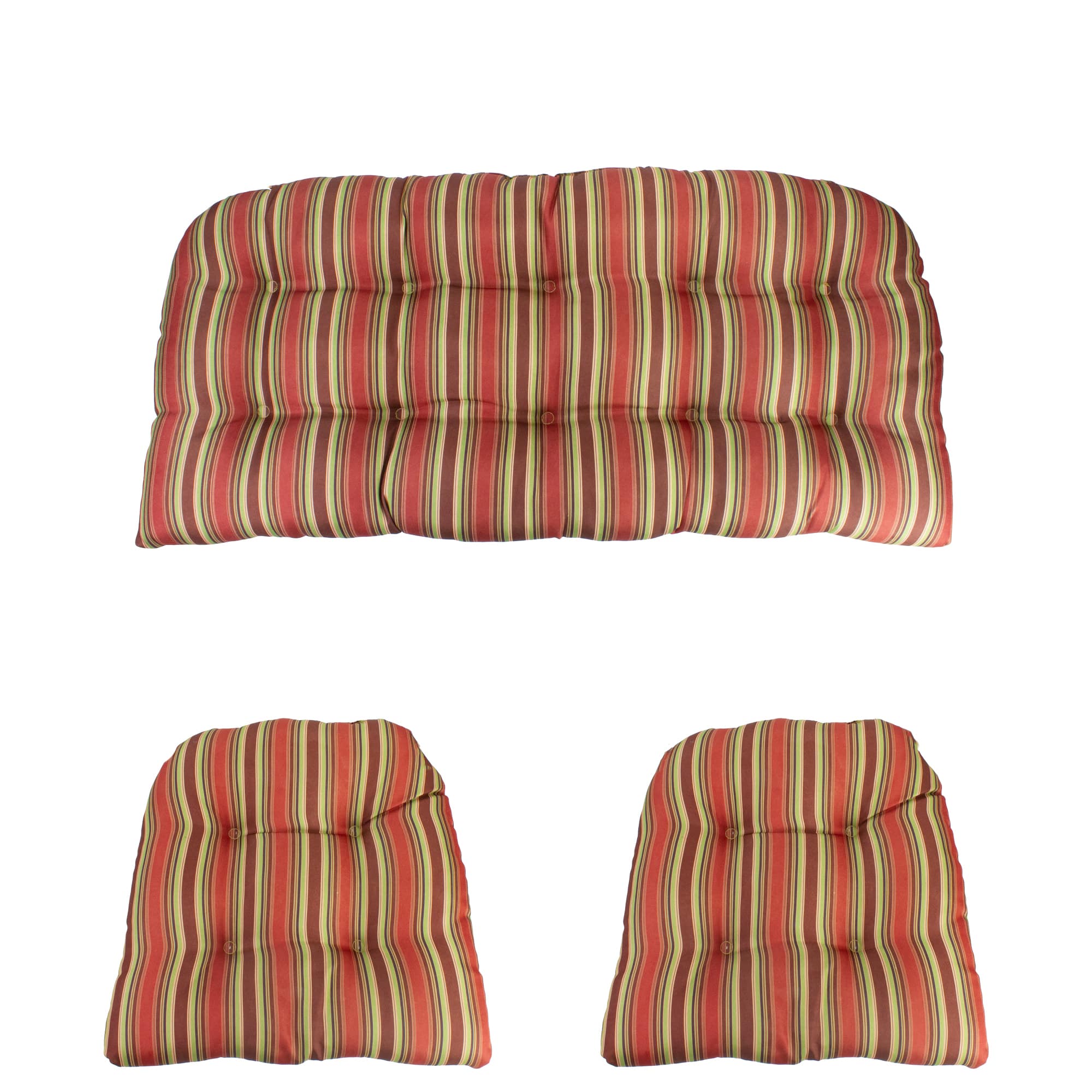 3 Piece Wicker Furniture Cushion Set