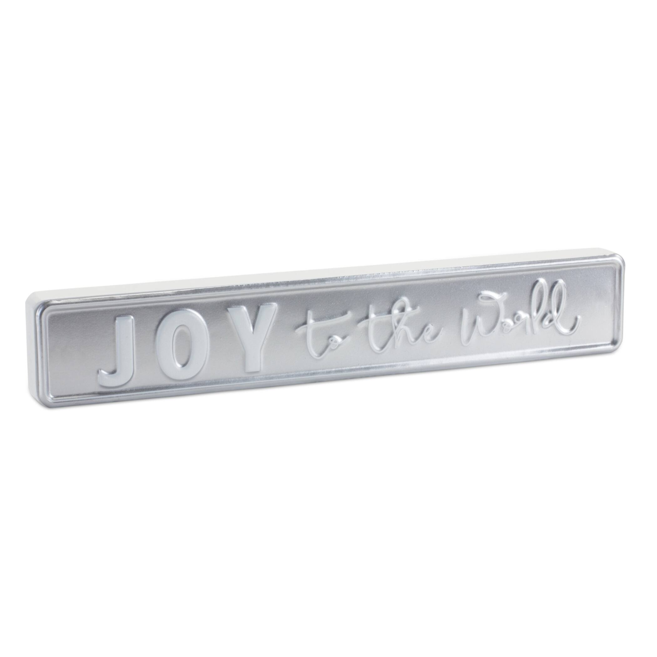 Melrose 12" Metal Holiday Sentiment Signs, 2ct.