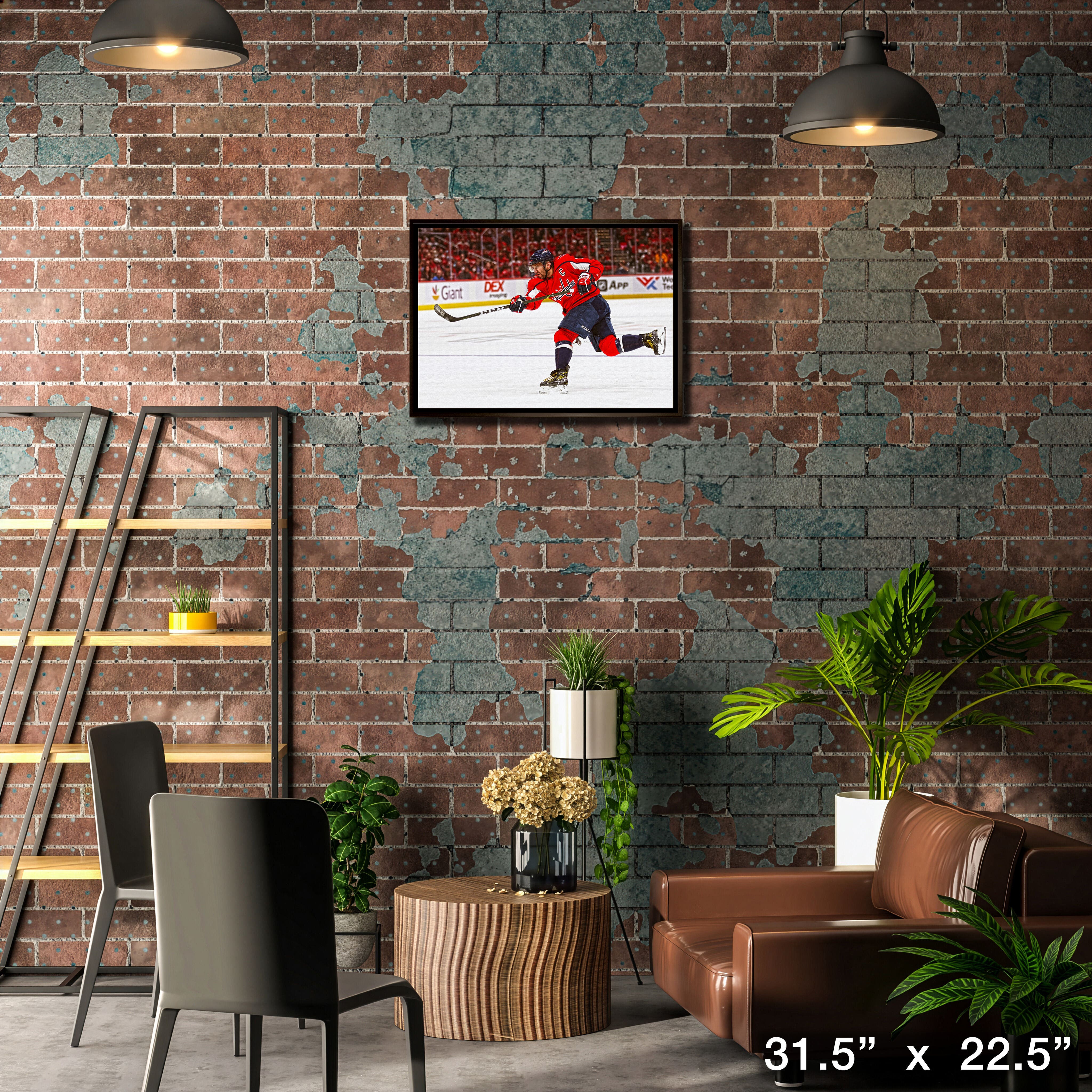 Alexander Ovechkin Washington Capitals Framed 20" x 29" Shooting Canvas 31.5" x 22.5"