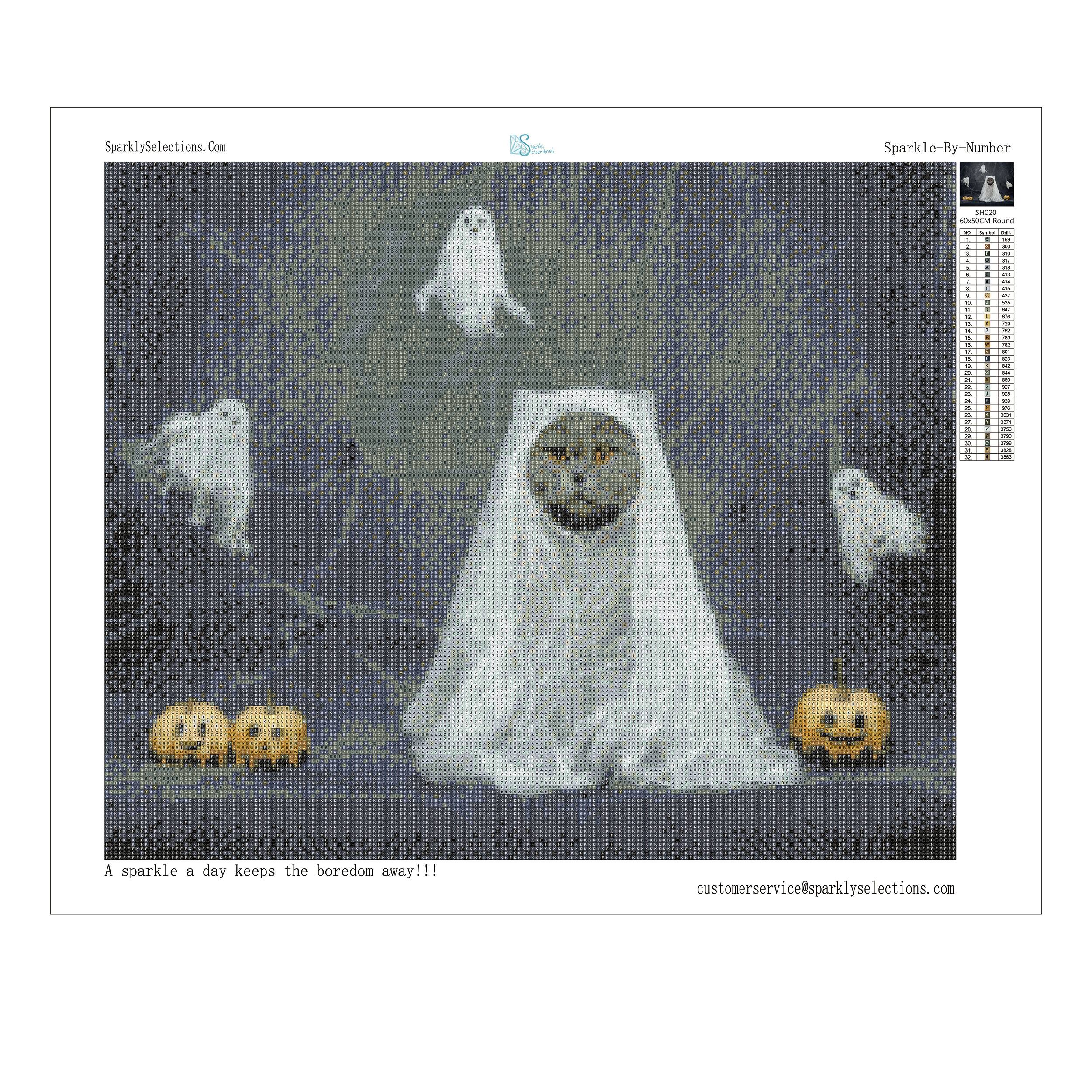 Sparkly Selections 50" x 60" The 10th Life Diamond Painting Kit, Round Diamonds