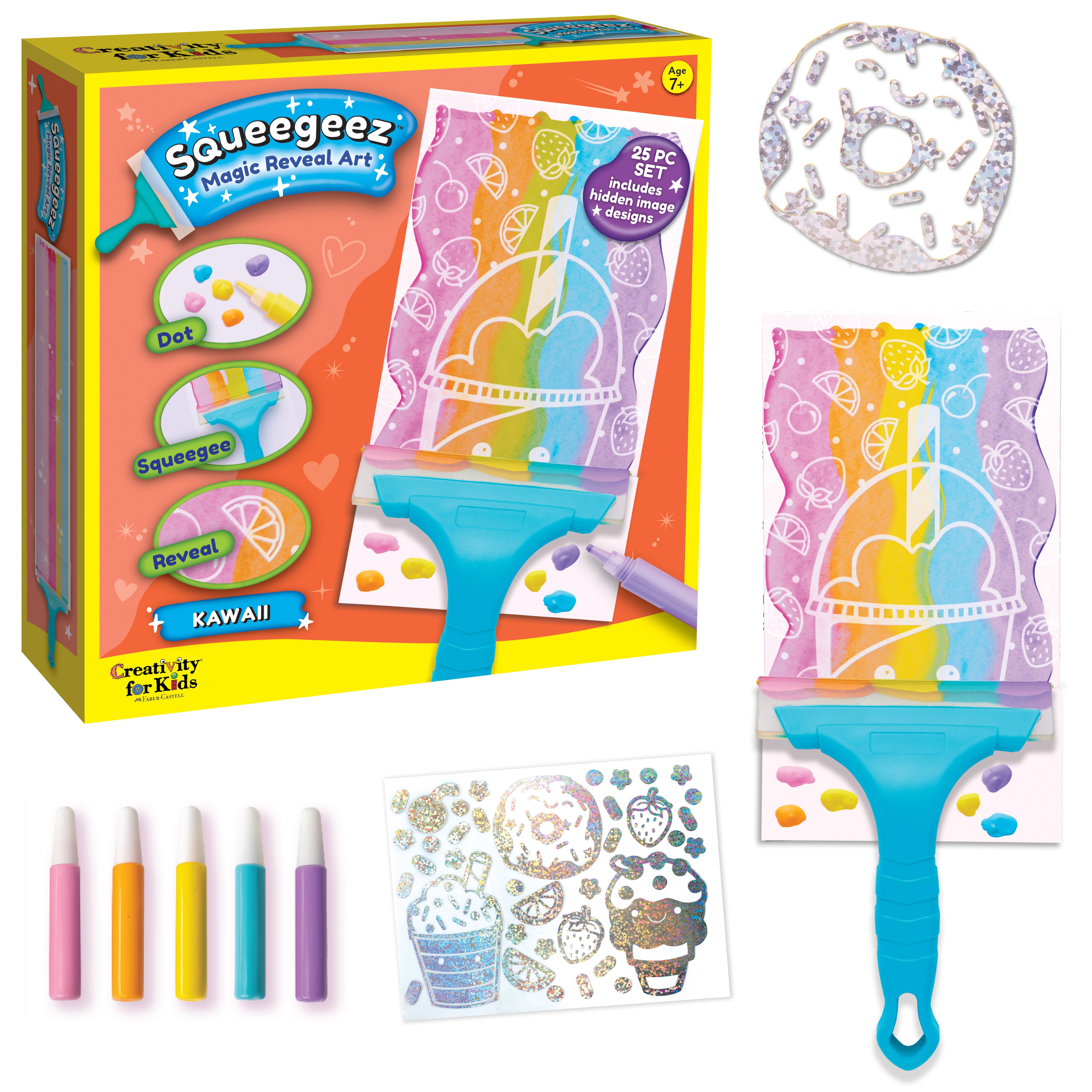 Creativity for Kids® Kawaii Squeegeez Magic Reveal Art