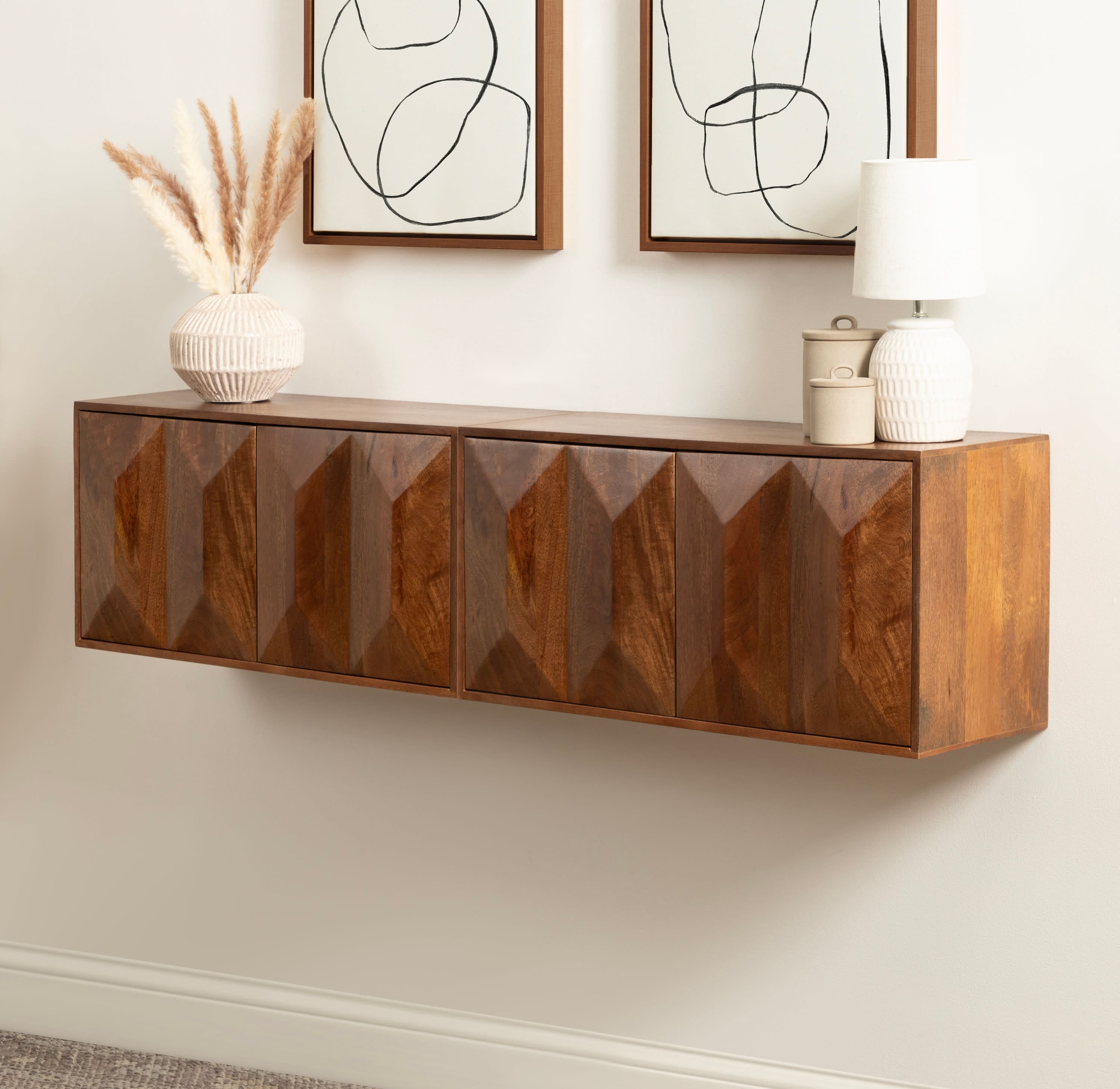 Kate and Laurel Ranier Two-Door Wall Cabinet