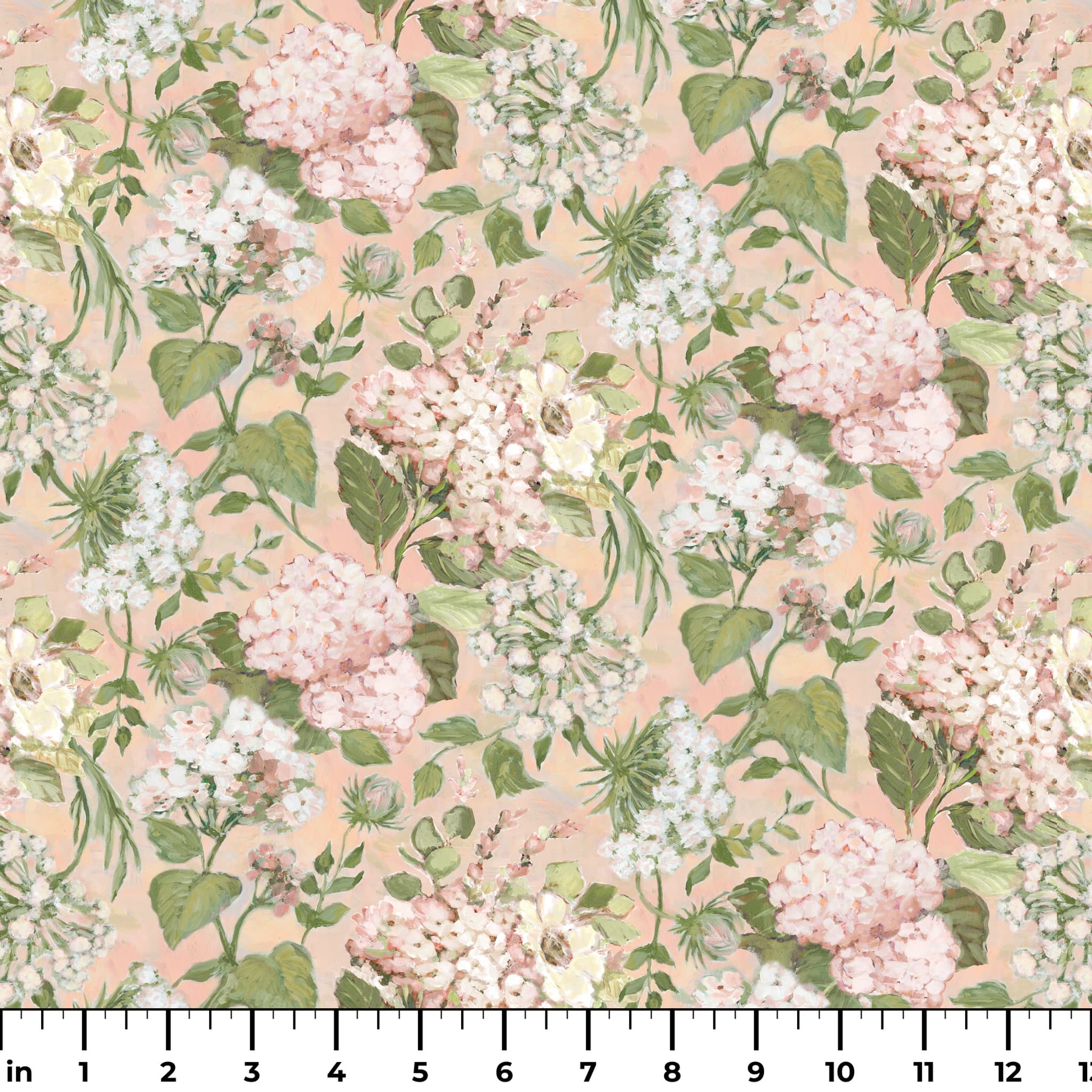 Susan Winget Hydrangea Packed Floral Cotton Fabric
