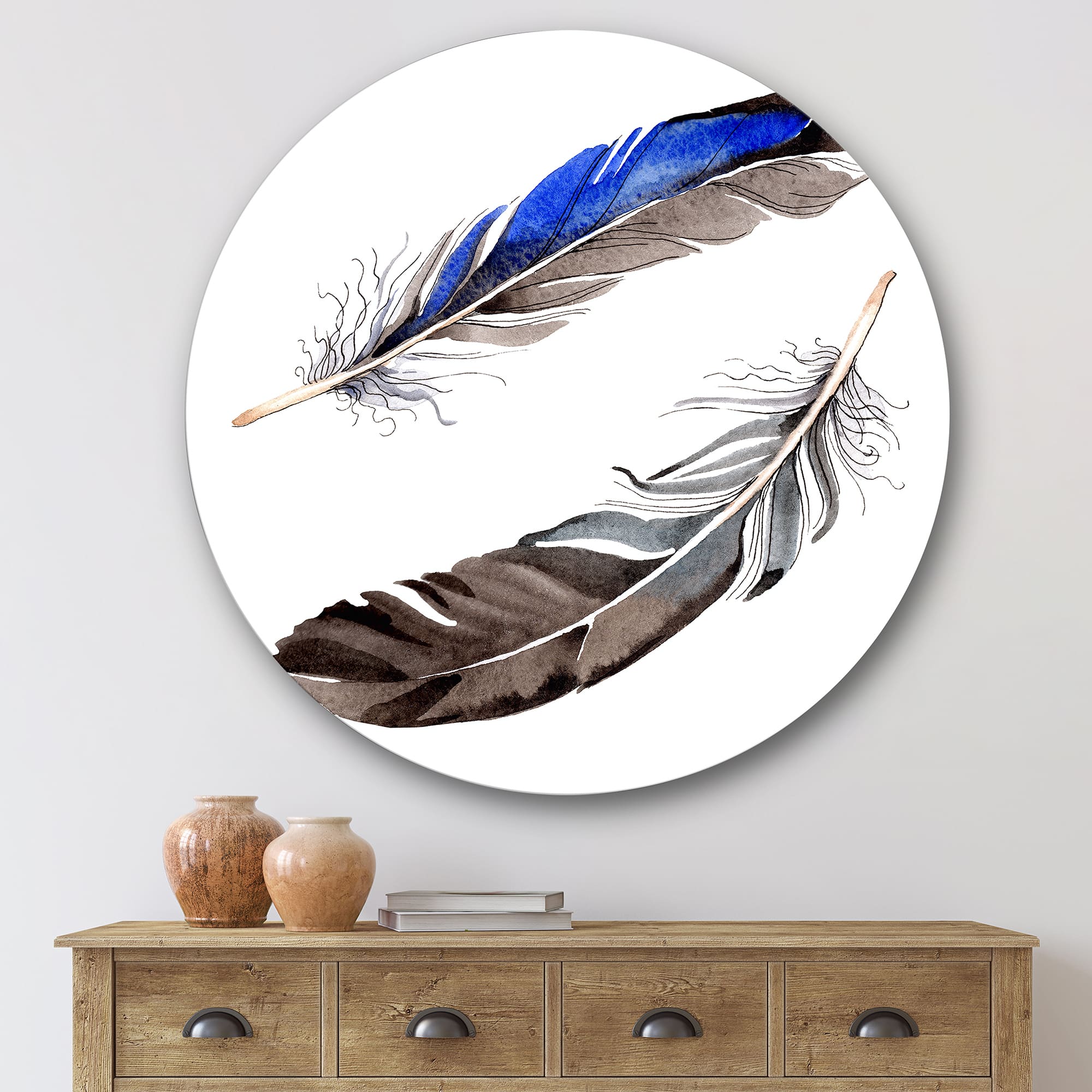 Designart - Colourful Boho Feathers III