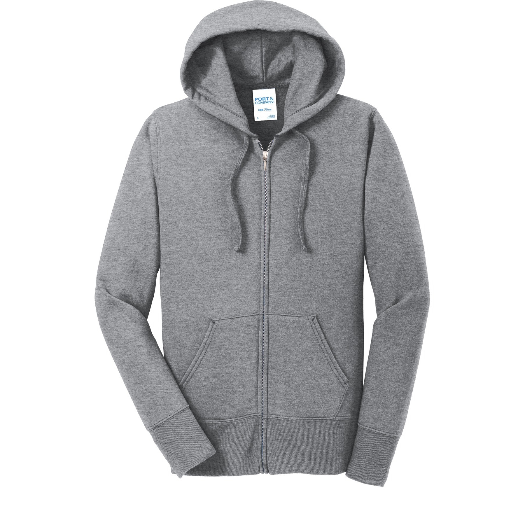 Port & Company® Ladies Core Fleece Full-Zip Hooded Sweatshirt