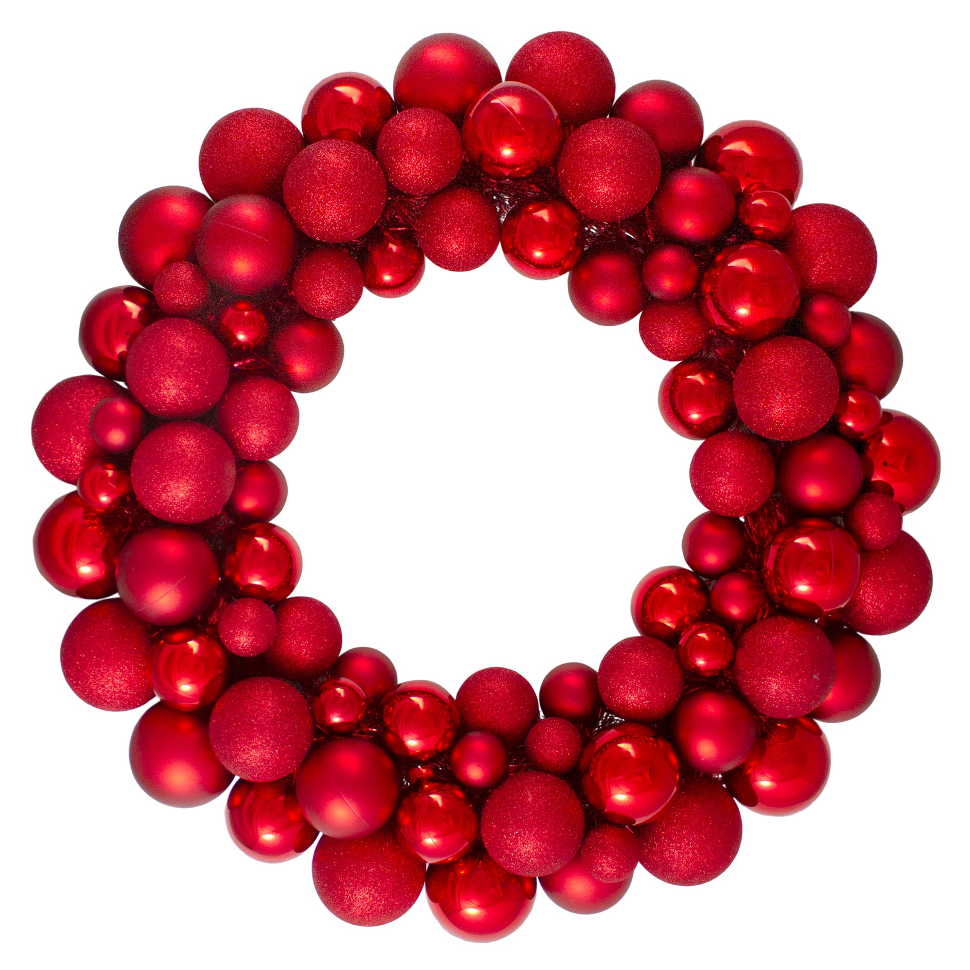36" Red Ball Ornament Christmas Wreath By Northlight | Michaels®