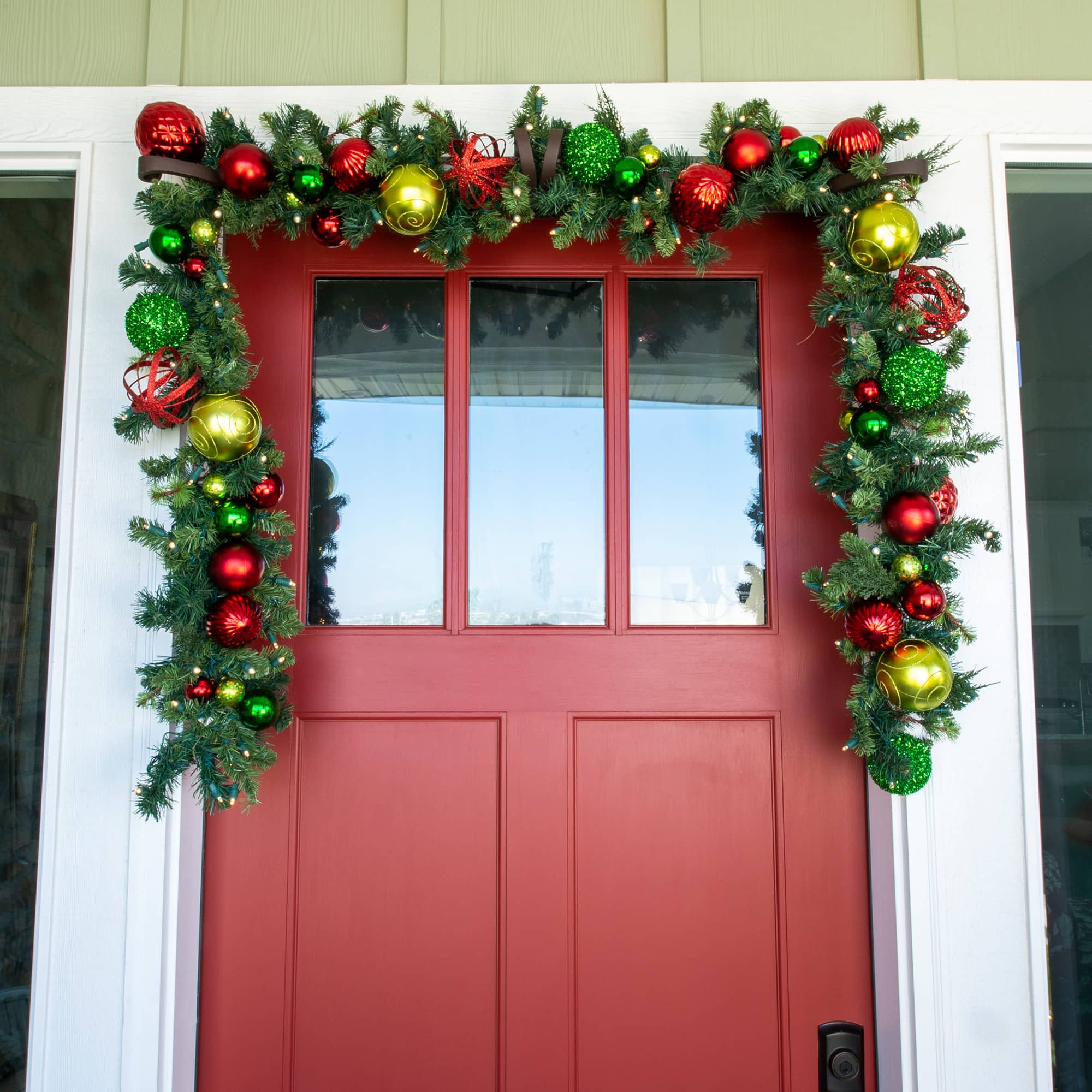 Village Lighting 9ft. Pre-Lit LED Festive Holiday Christmas Garland