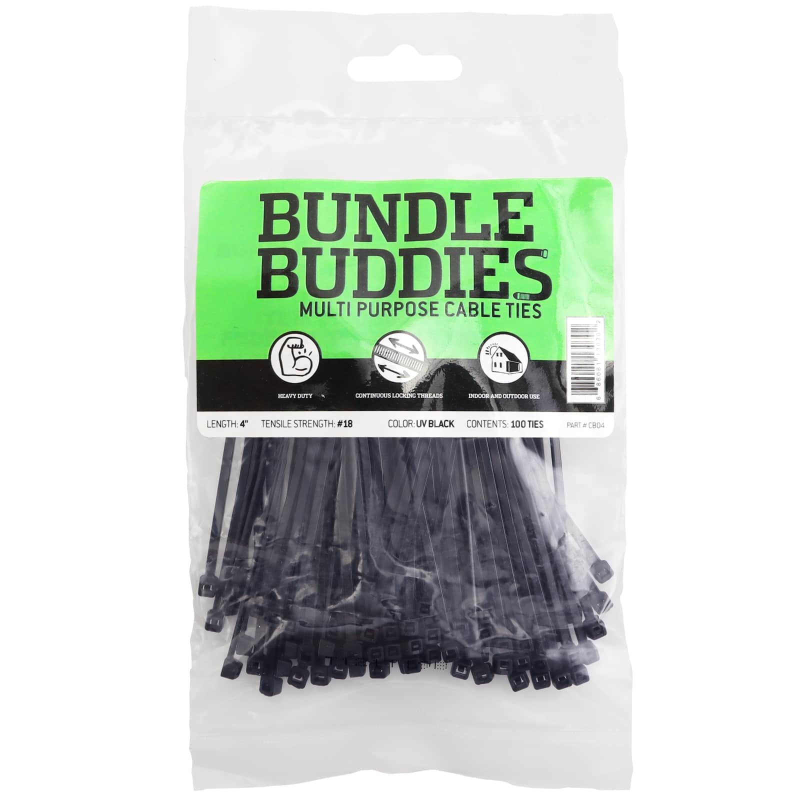 Bundle Buddies Black Multi Purpose Cable Ties