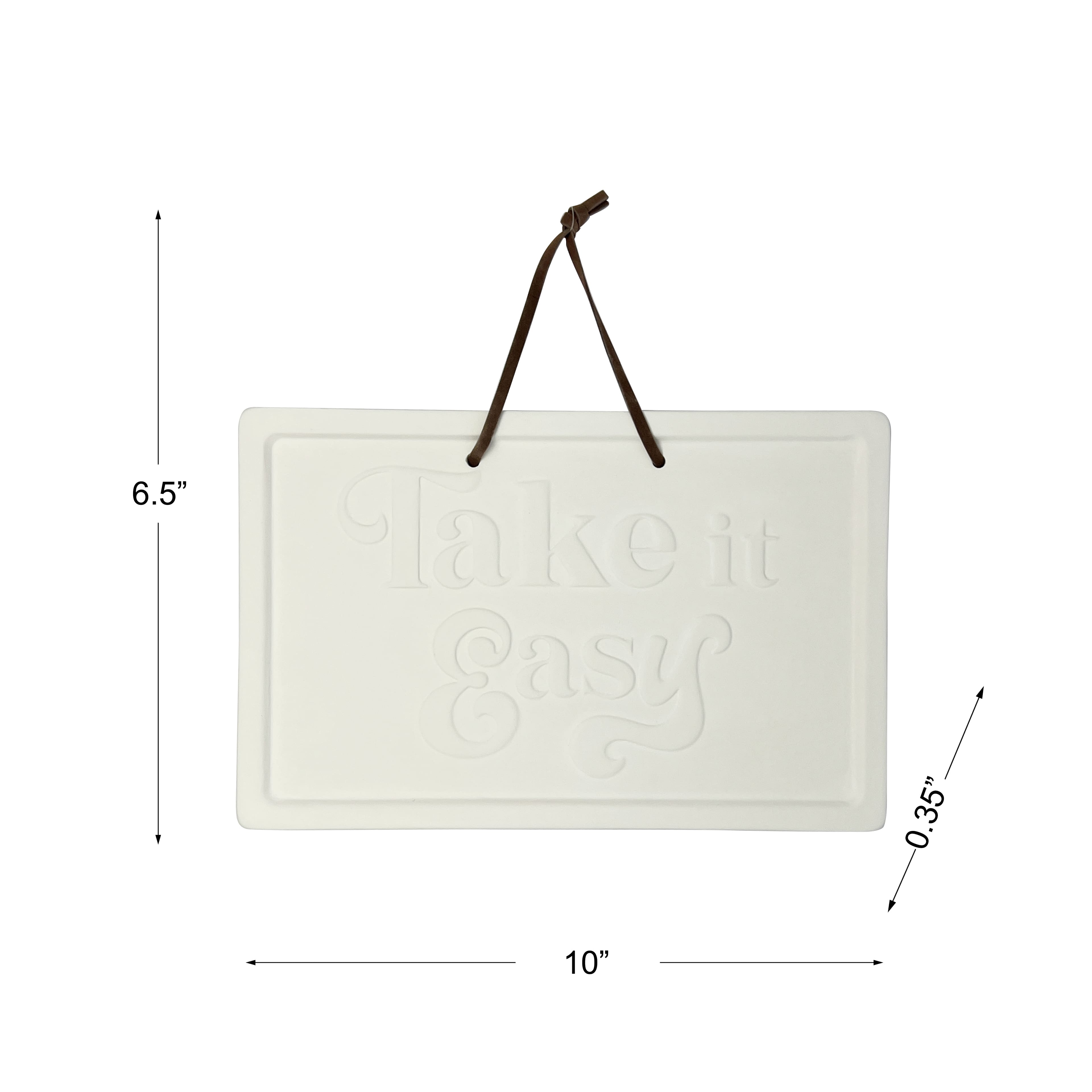 Jonathan Adler x Michaels 10" x 6.5" Take It Easy DIY Ceramic Plaque