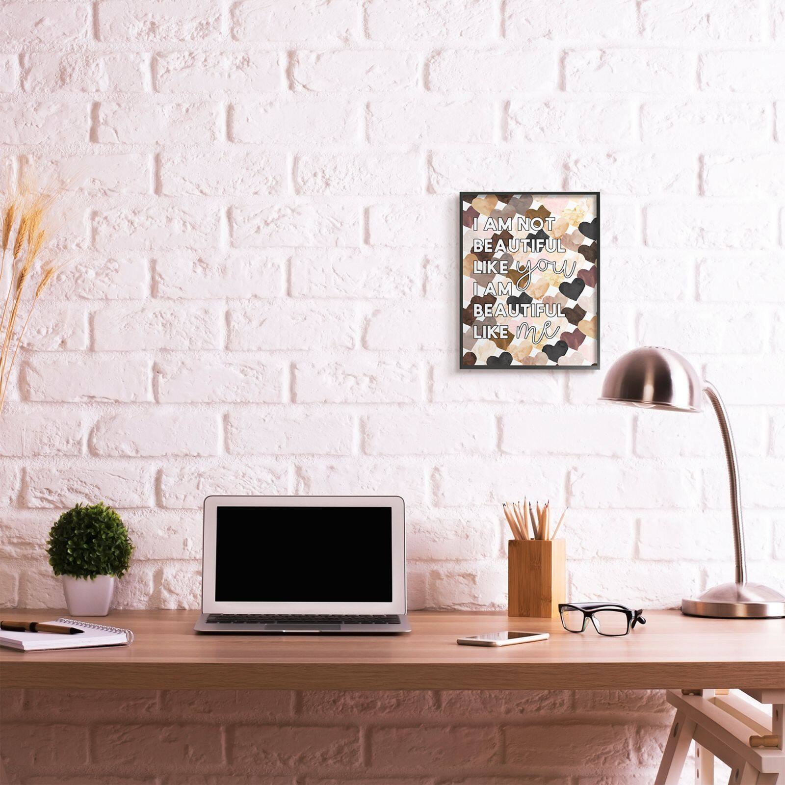 Stupell Industries Beautiful Like Me Black Framed Wall Art