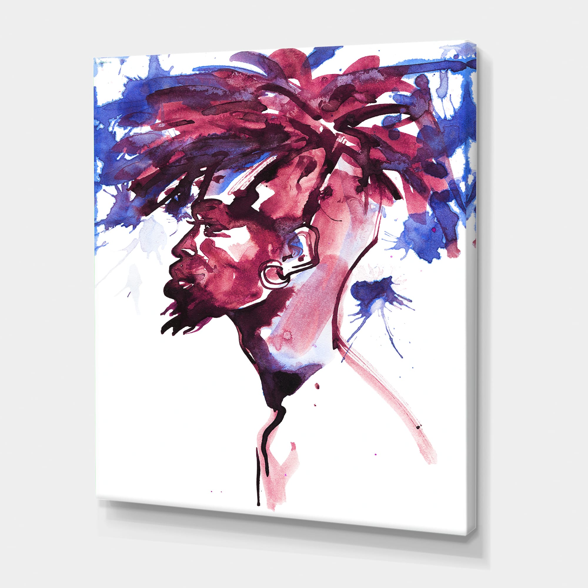 Designart - Handsome African Man Fashion Portrait of Young Guy - Modern Canvas Wall Art Print