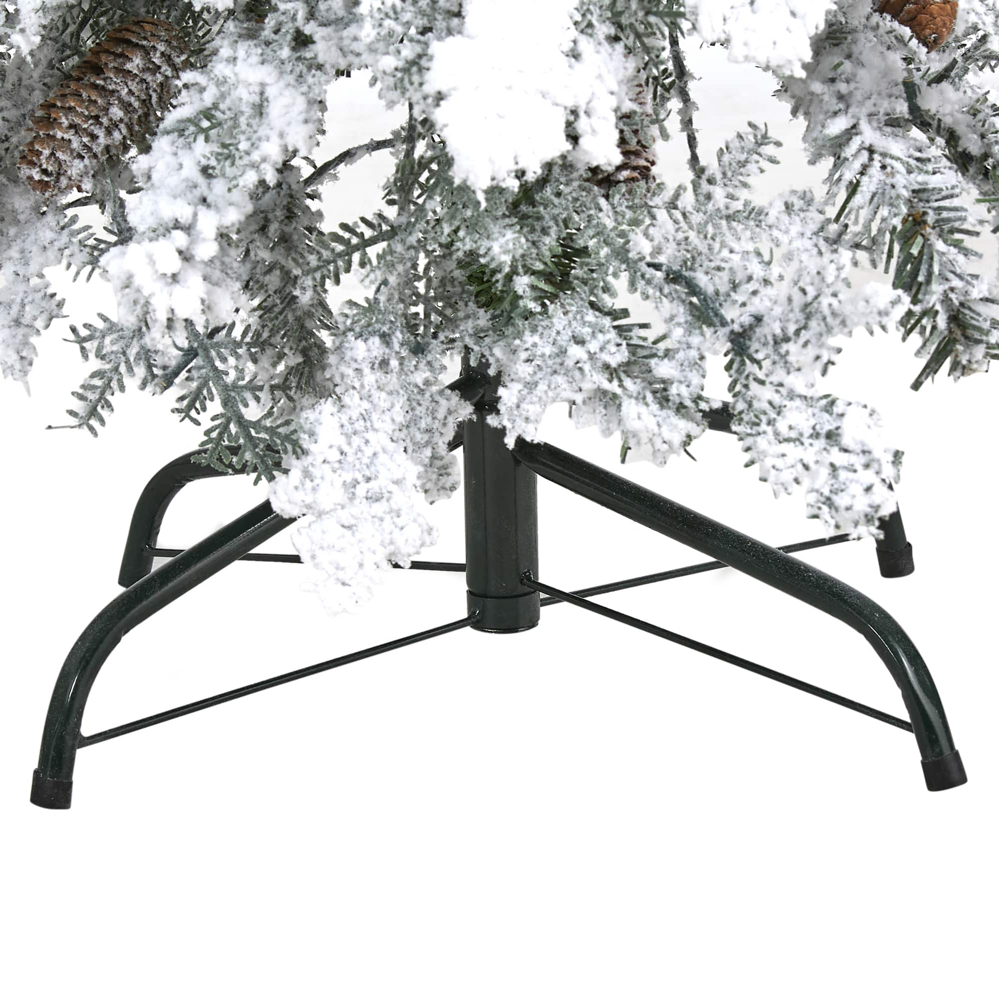 4ft. Pre-Lit Flocked Montana Down Swept Spruce Artificial Christmas Tree with Clear LED Lights