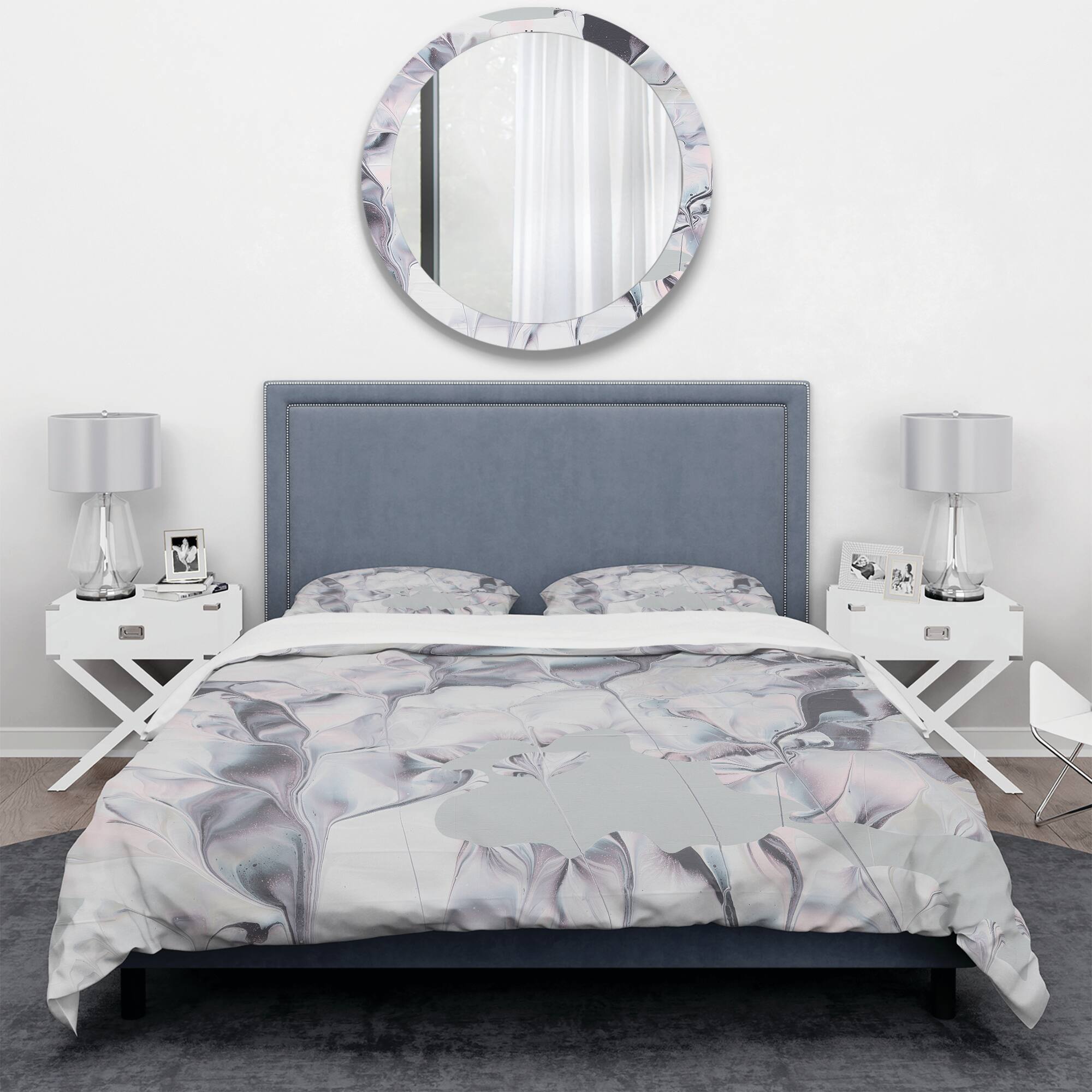 Designart 'Light and Shadow III' Geometric Bedding Set - Duvet Cover & Shams