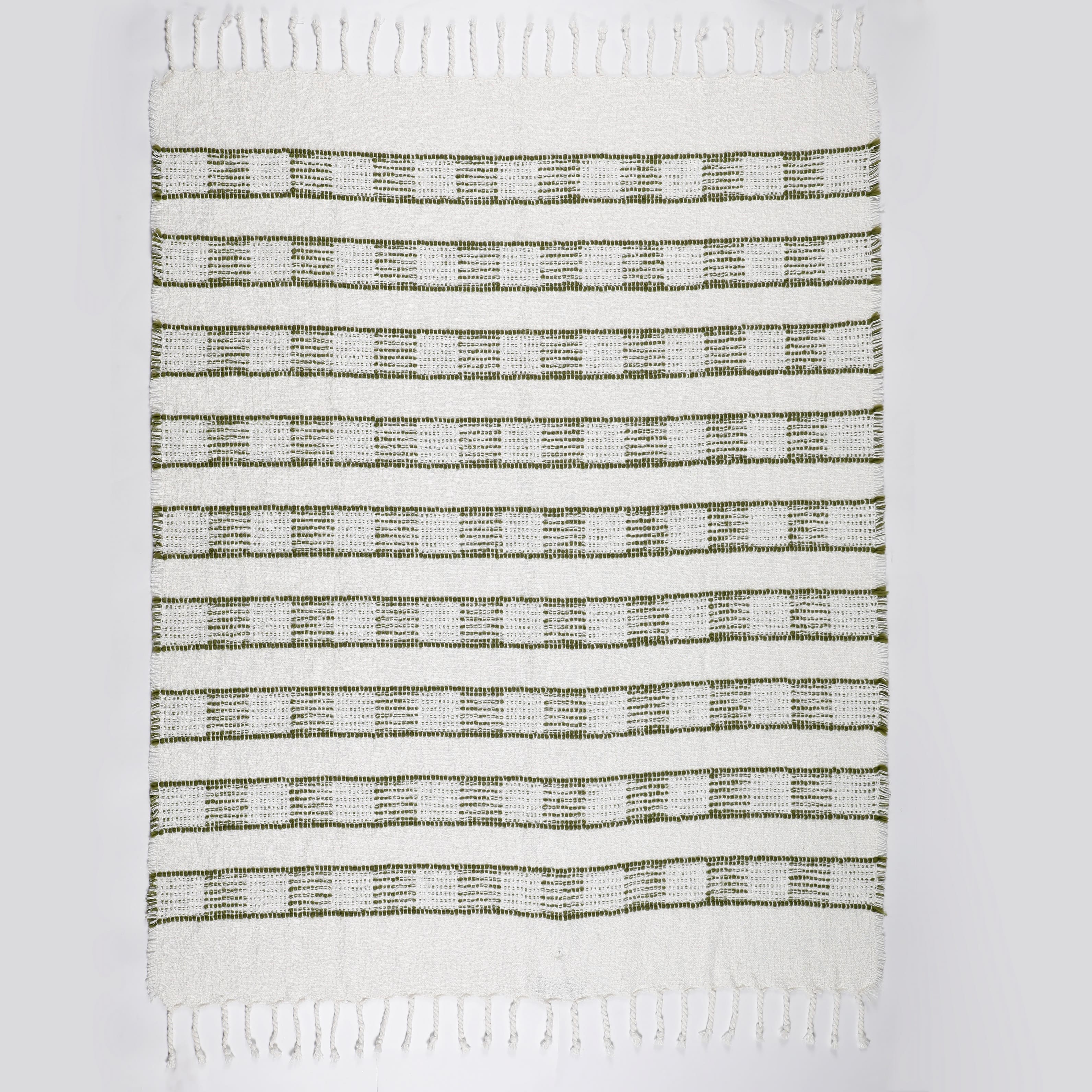 50" x 60" Green & White Throw Blanket by Ashland®