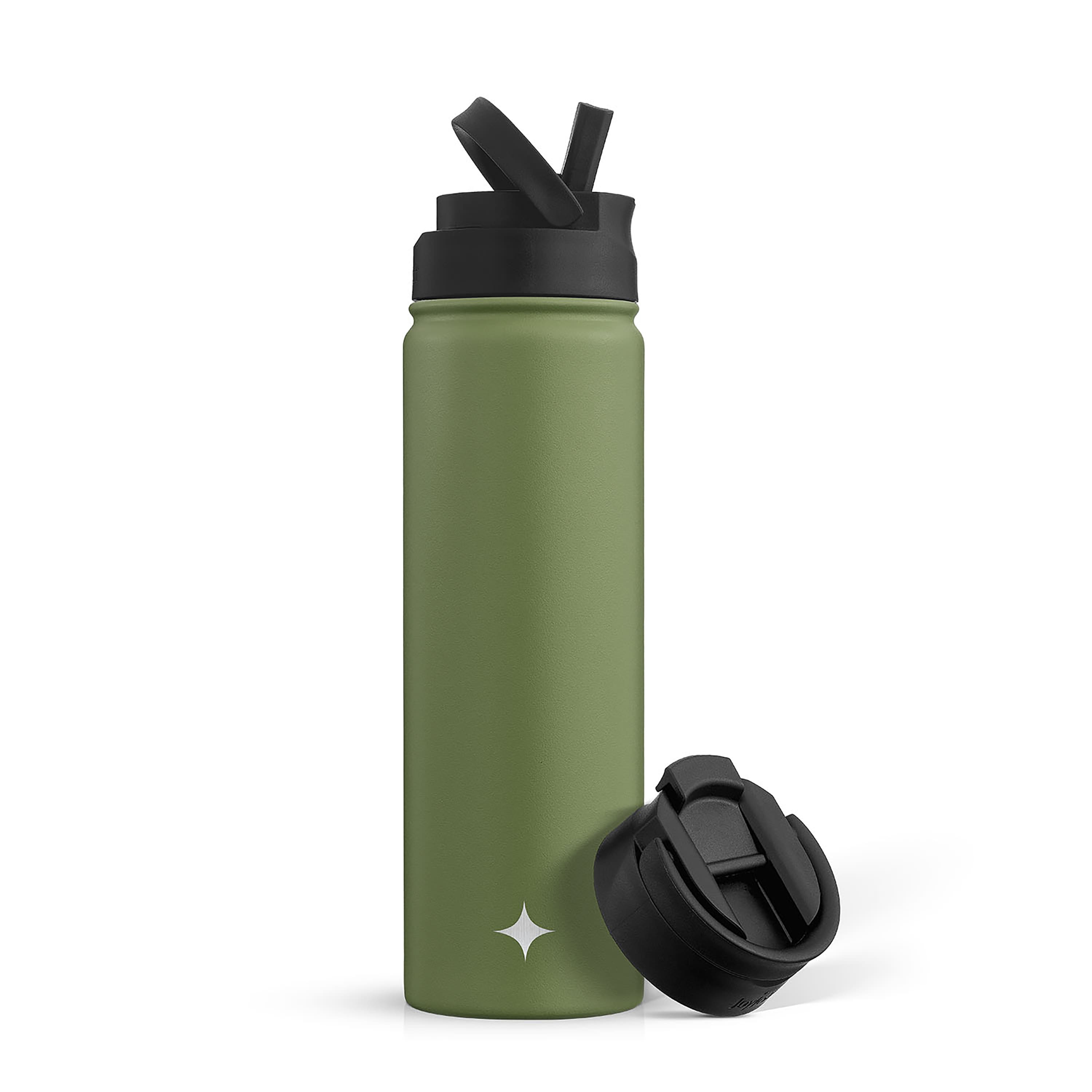 JoyJolt® 22oz. Triple Insulated Water Bottle with Flip Lid & Sport Straw Lid