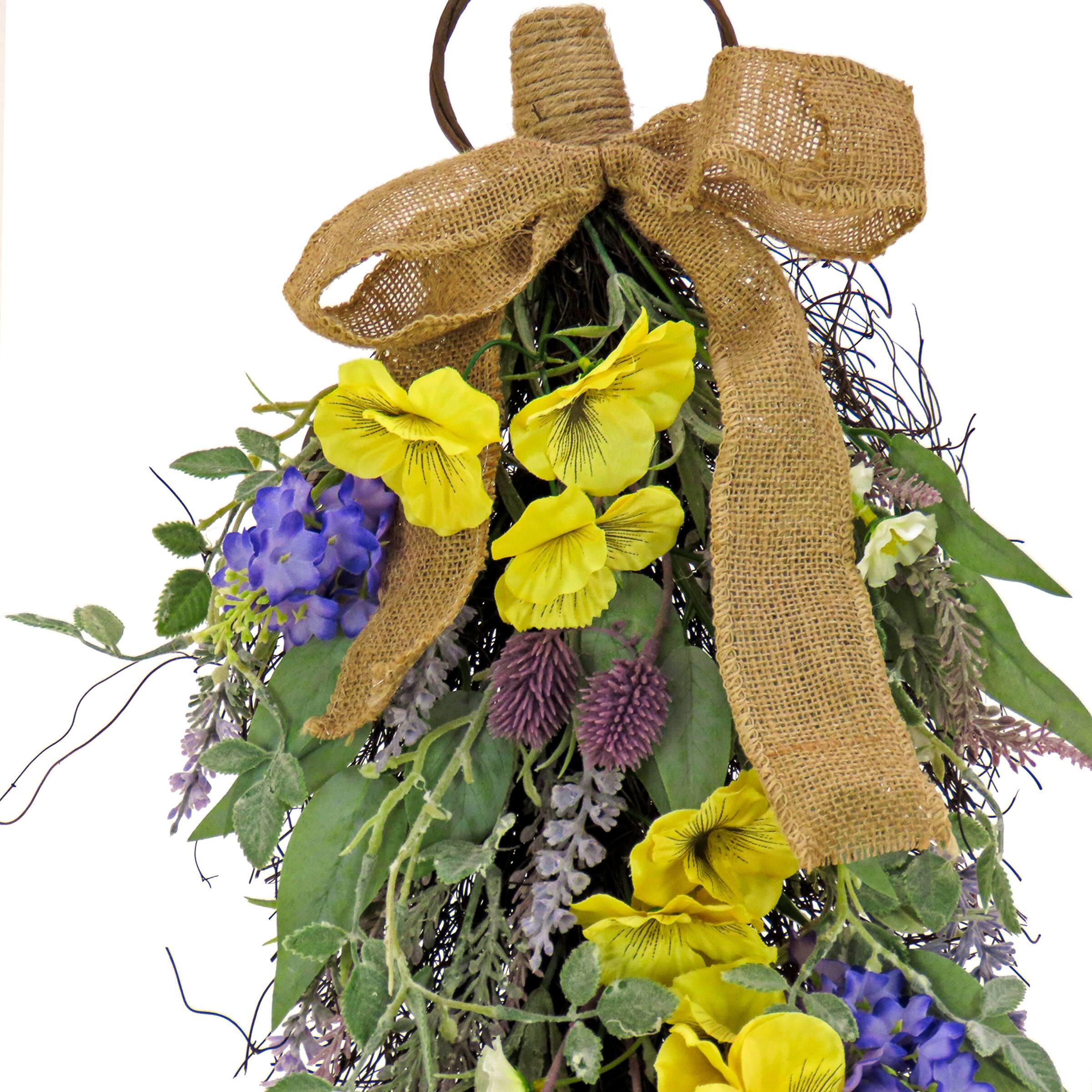 26" Pansy & Lavender Swag