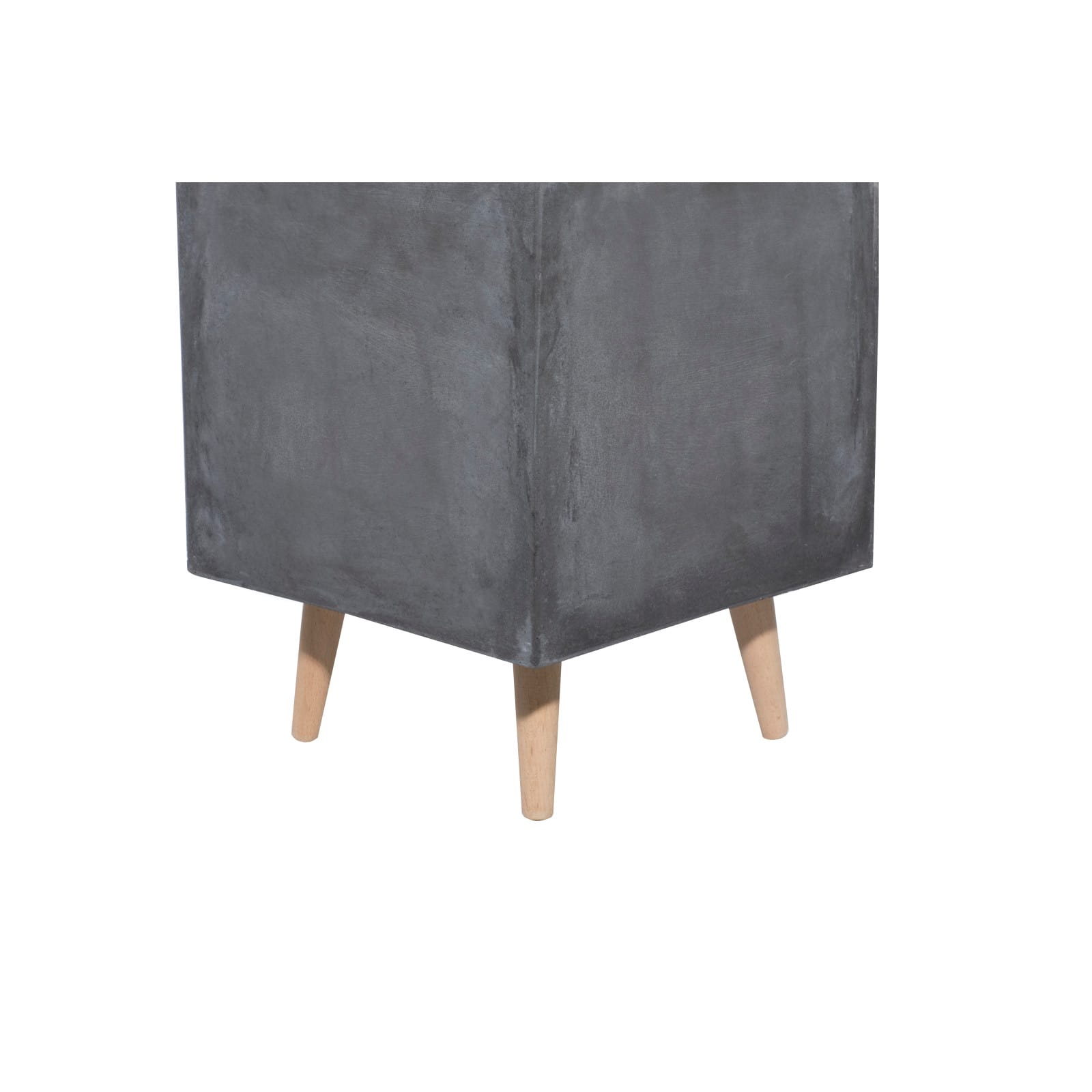 Dark Gray Contemporary Planter Set