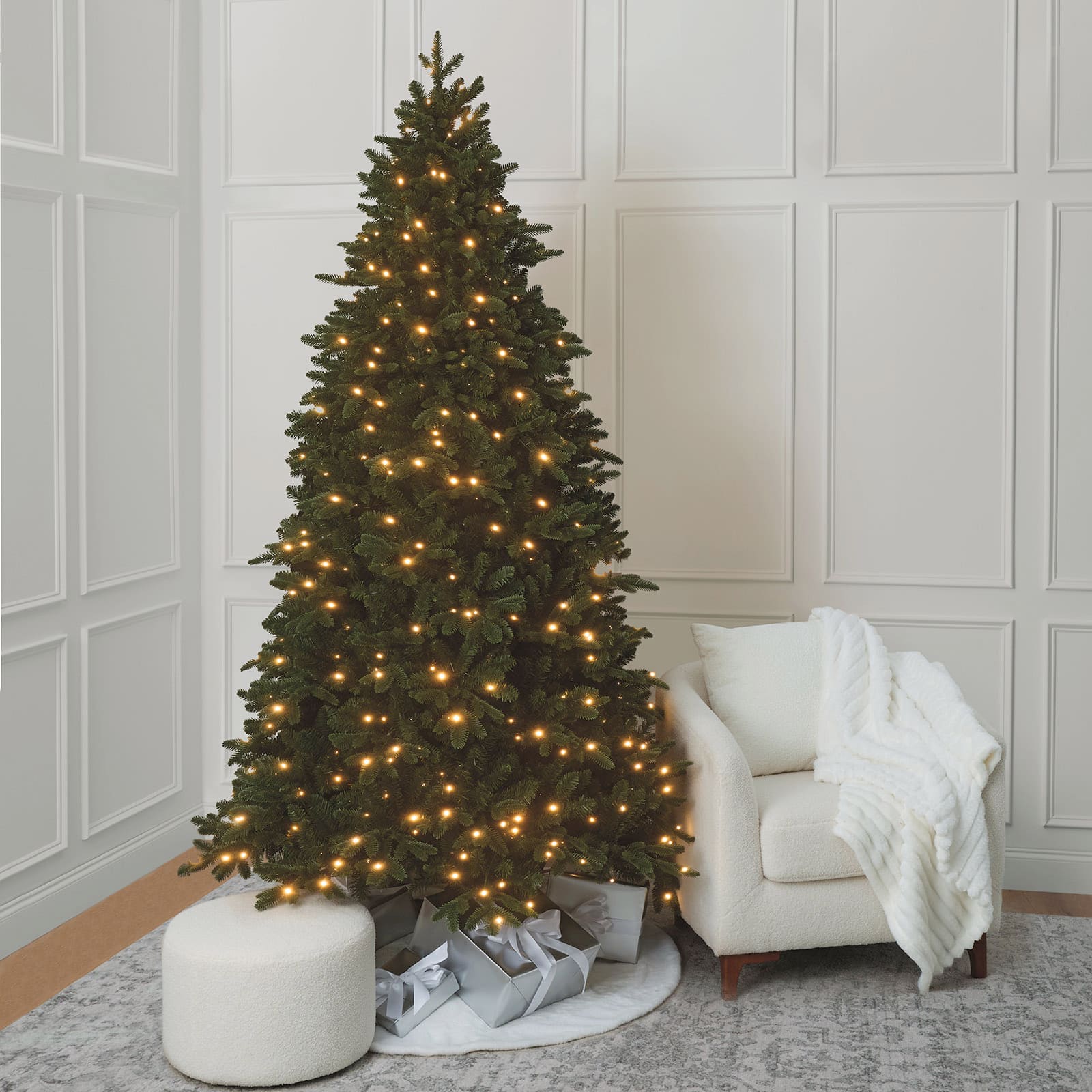 7.5ft. Pre-Lit Harper Spruce Artificial Christmas Tree, Quick Set® LumaColor™ RGBW Color Changing LED Lights by Ashland®