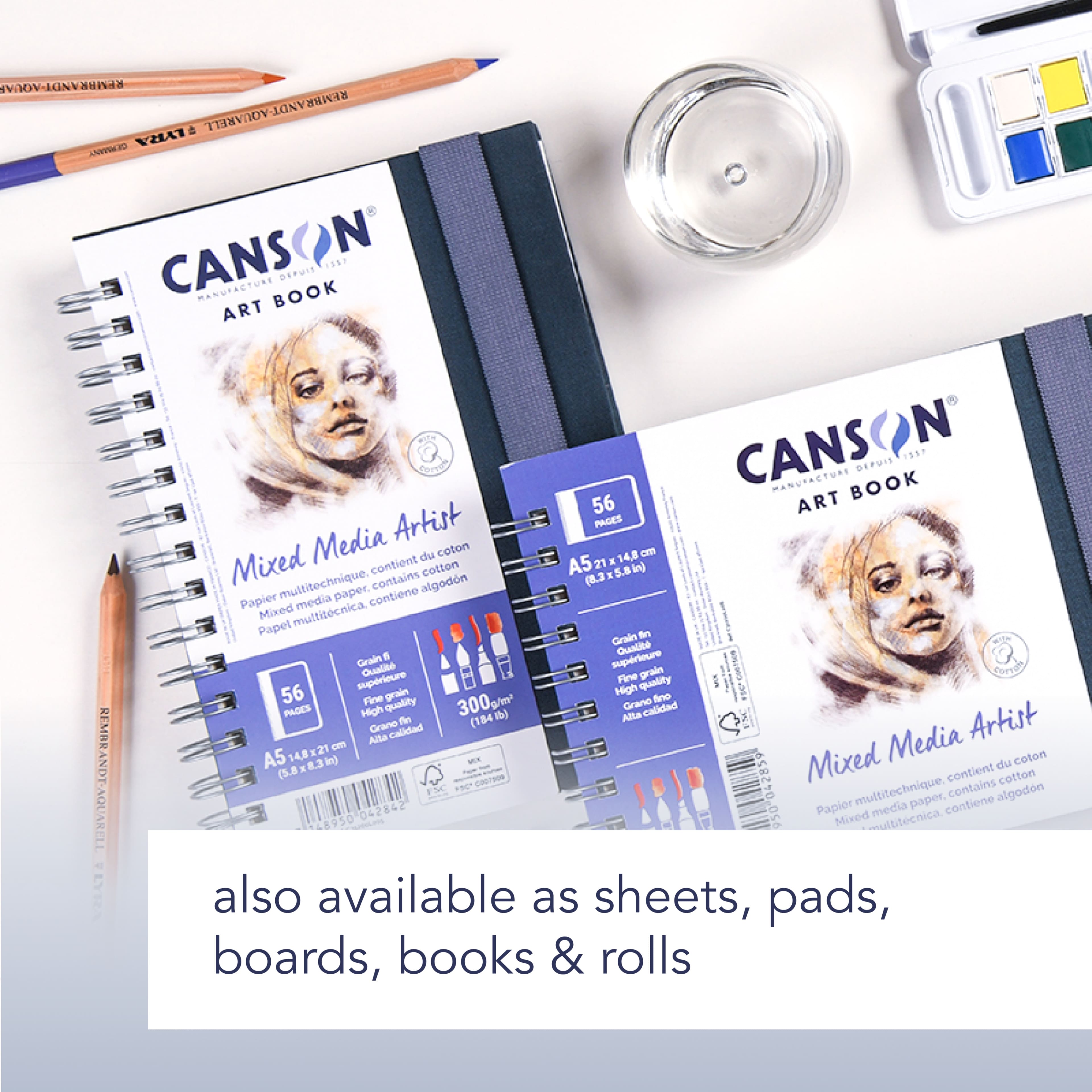 Canson® Mixed Media Artist Book, 8.3" x 11.7"