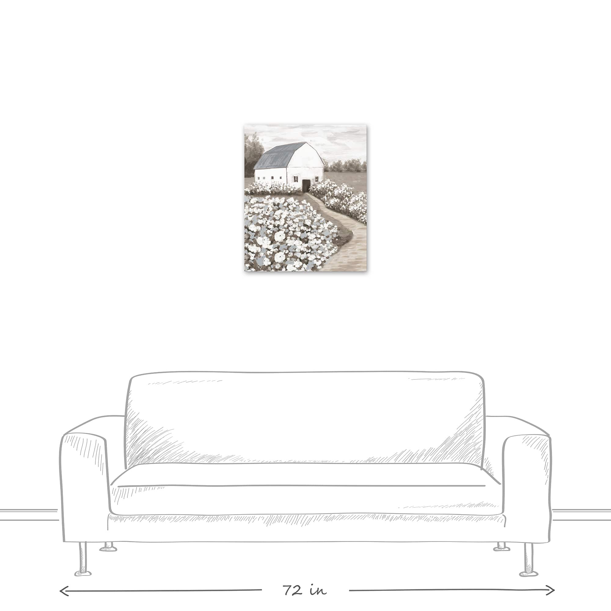 Cool Toned Barn Canvas Wall Art