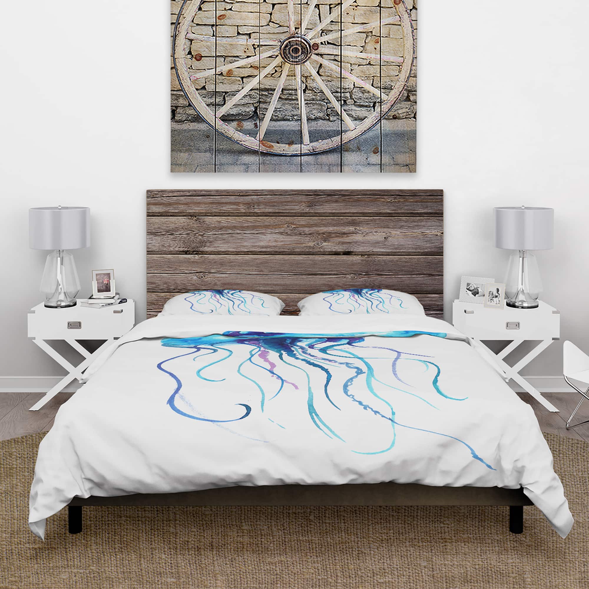Designart 'Large Light Blue Jellyfish