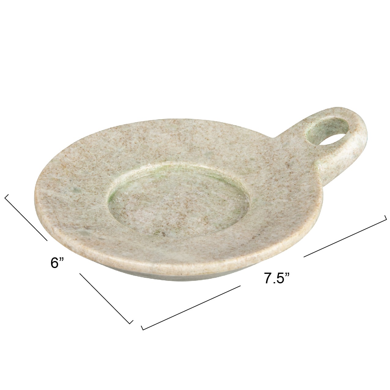 Hello Honey® Hand-Carved Marble Dish with Handle