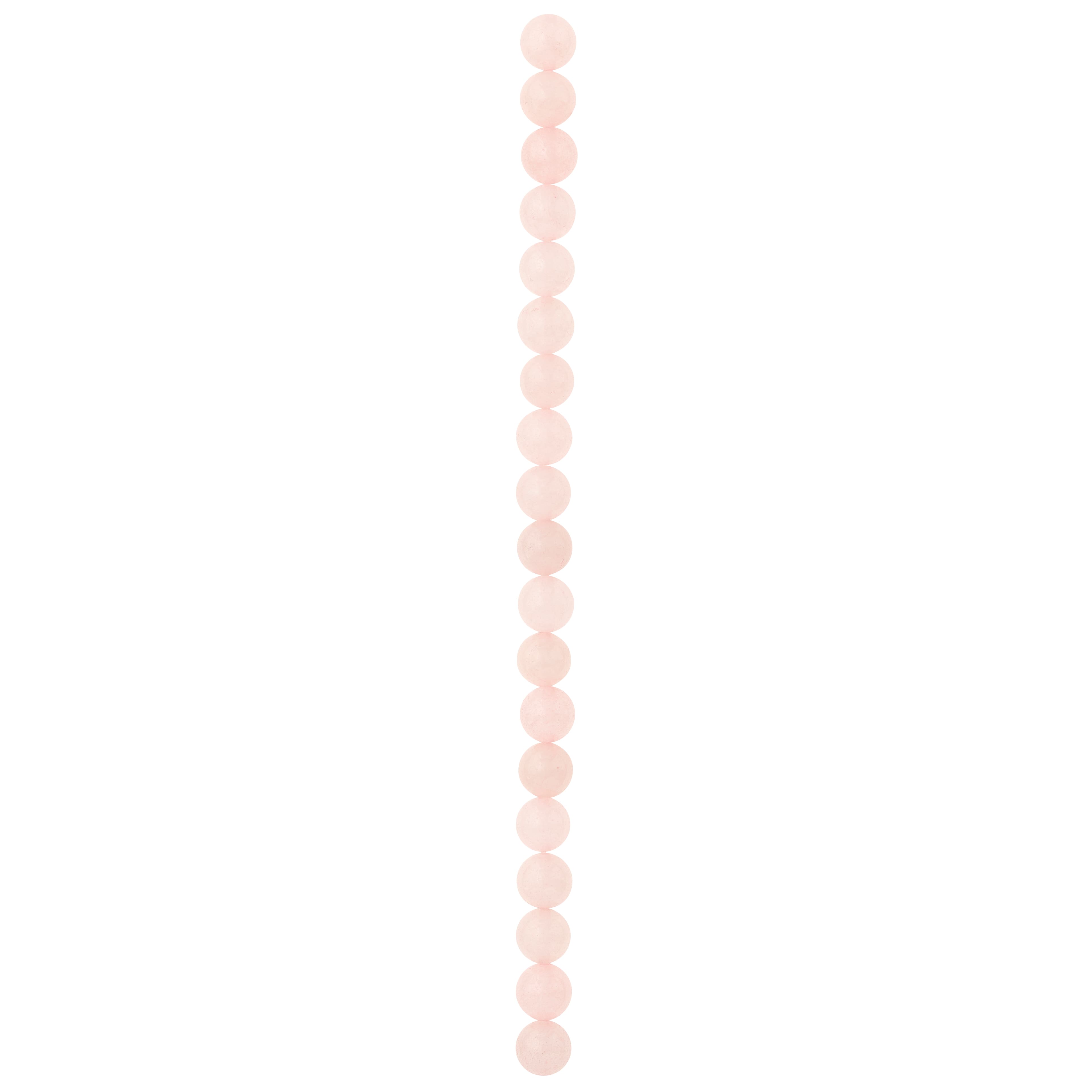 8 Pack: Pink Rose Quartz Round Beads, 10mm by Bead Landing™