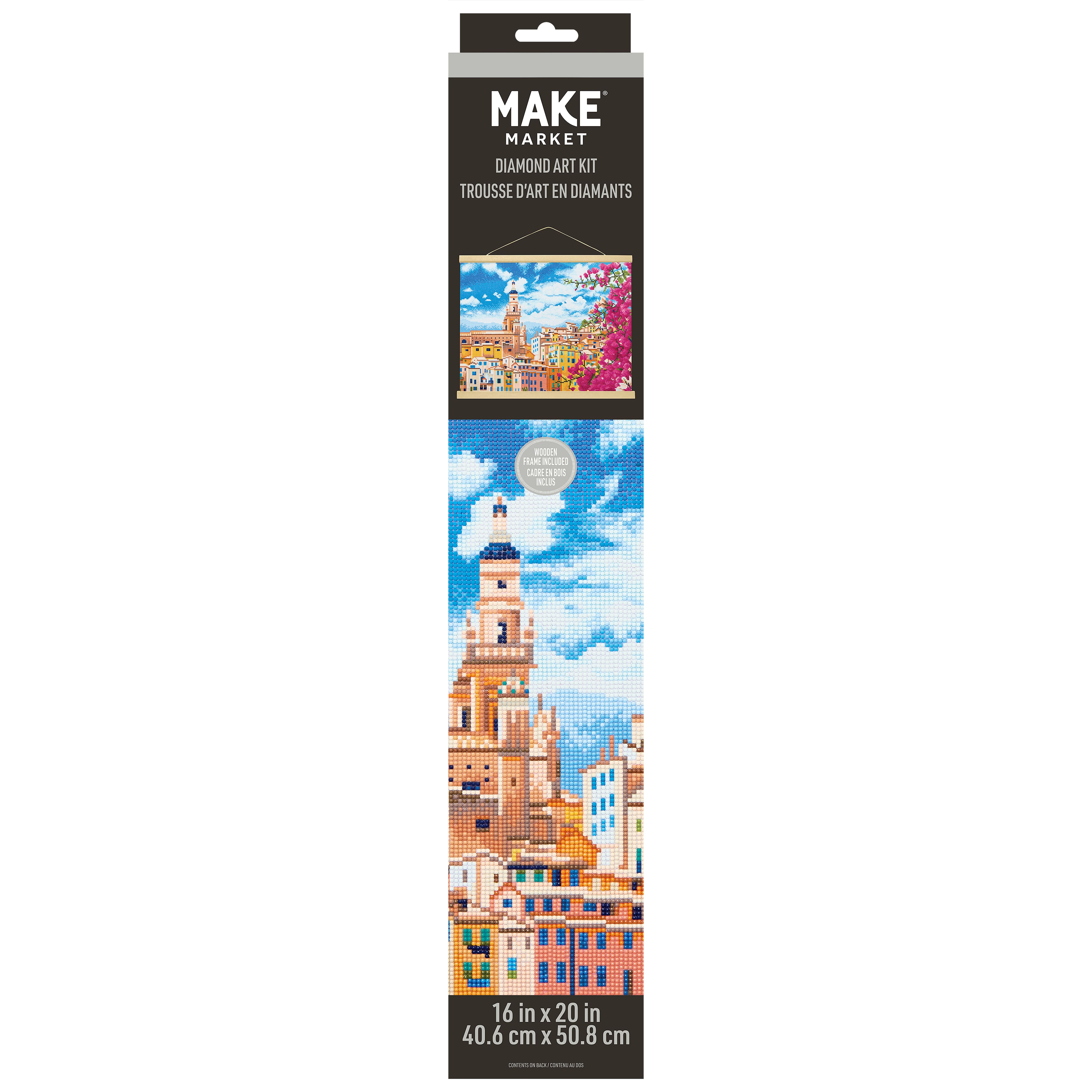 16" x 20" French Riviera Diamond Art Kit with Wood Frame by Make Market®