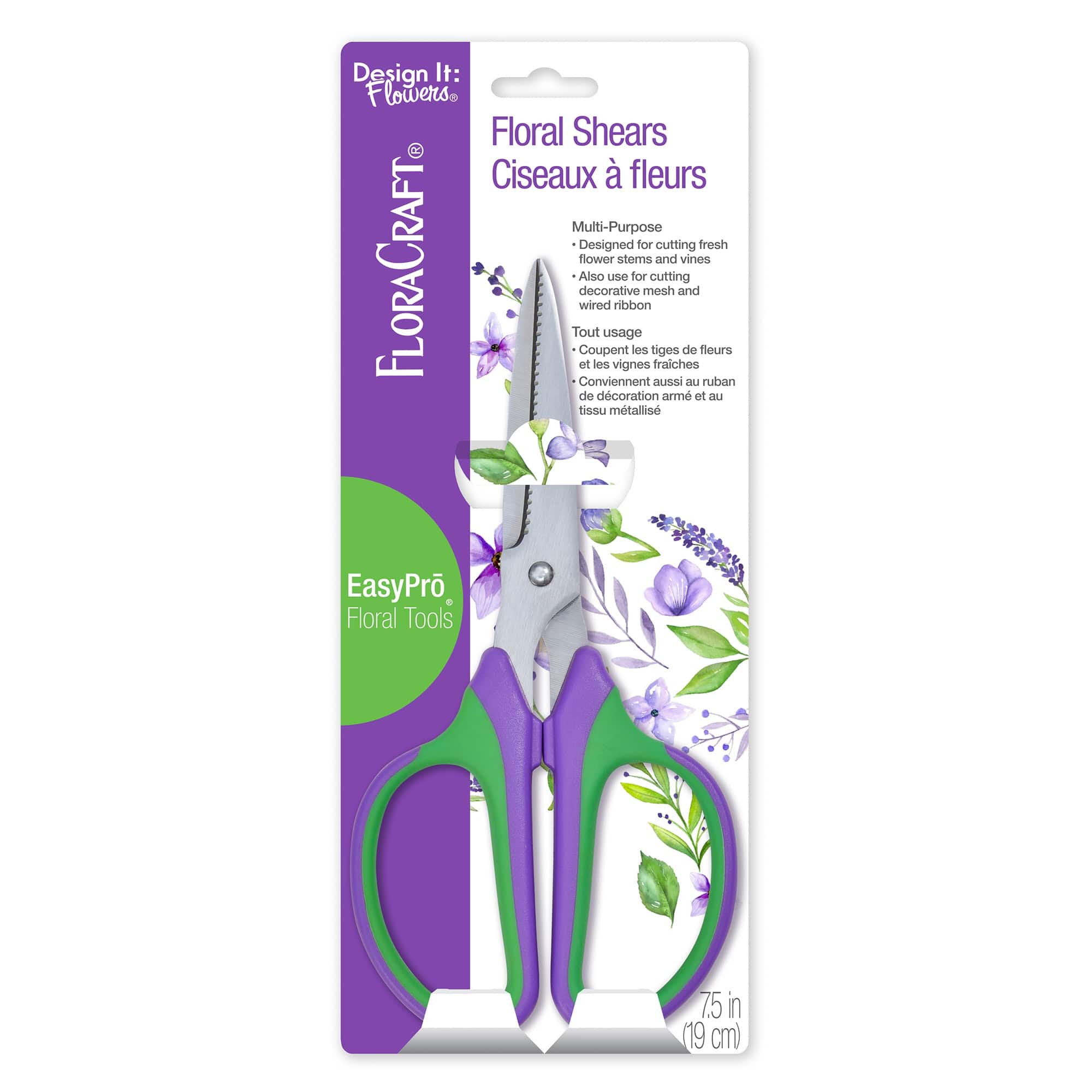 FloraCraft® 7.5" Purple & Green Floral Shears