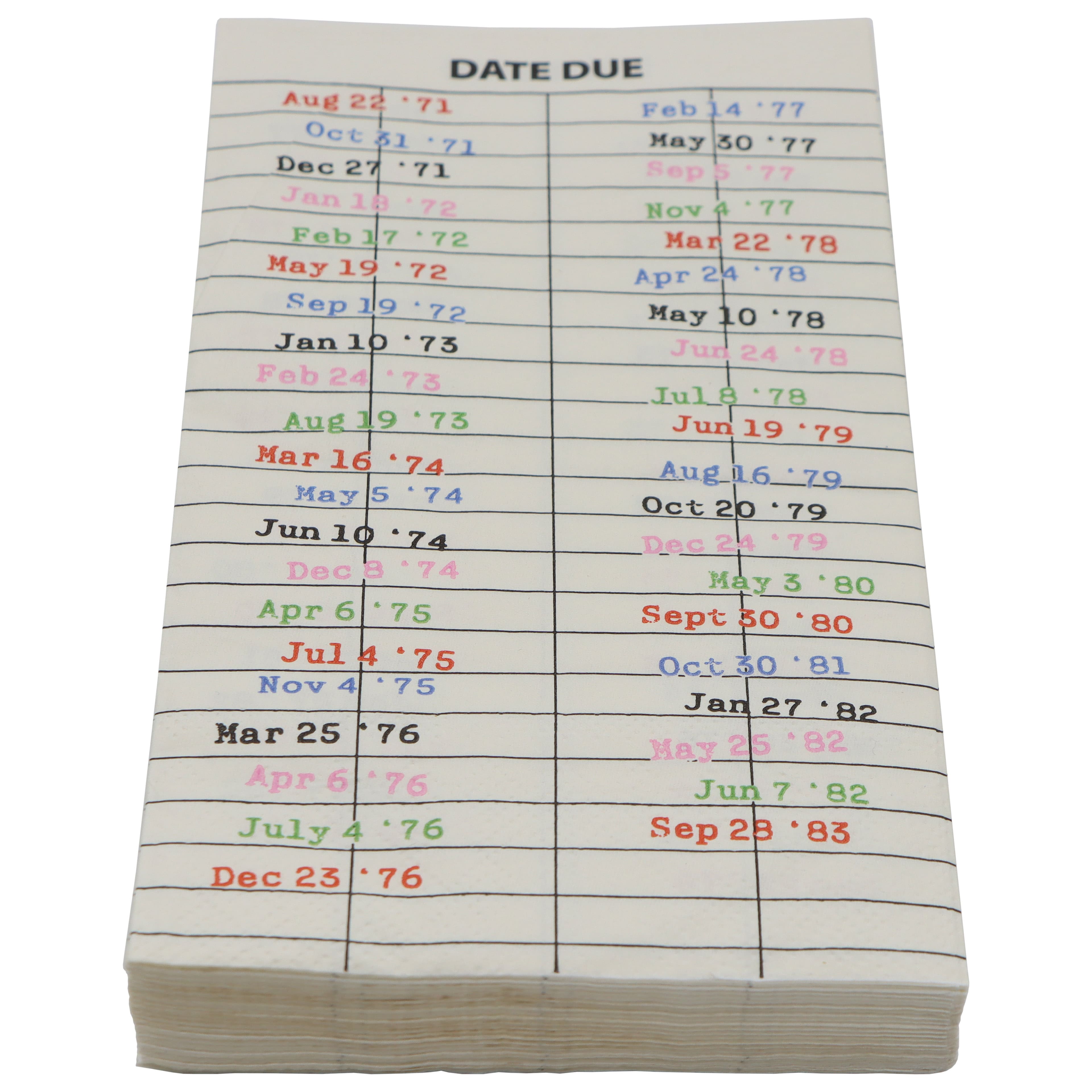 Next Chapter Library Due Date Paper Guest Napkins, 20ct. by Celebrate It™