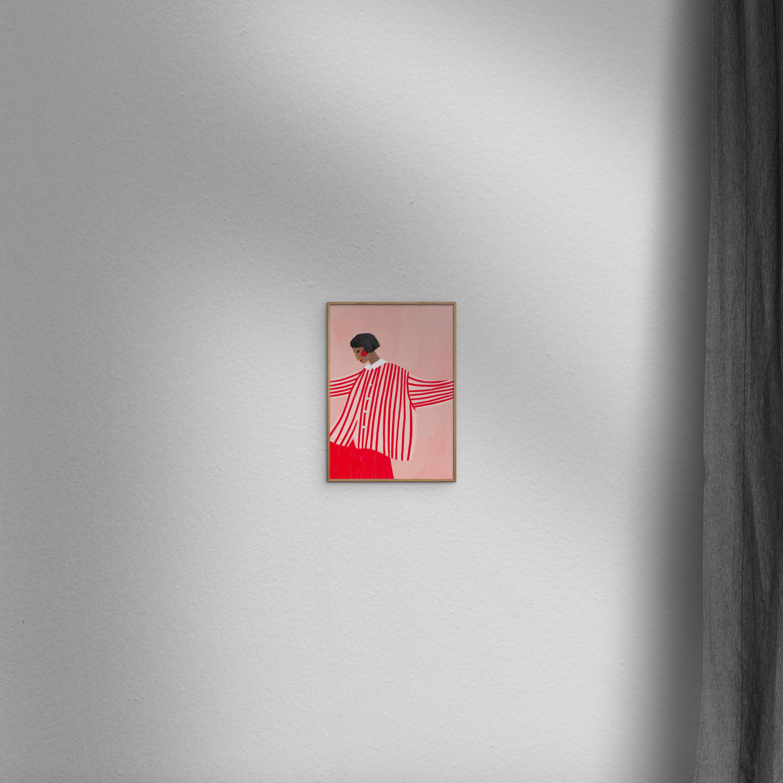 Bea Muller 8" x 10" The Woman With the Red Stripes Art Print