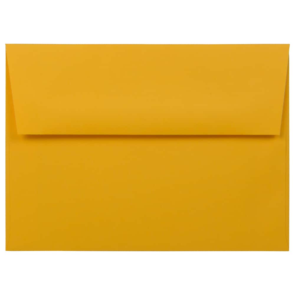 JAM Paper A6 Gold Yellow Invitation Envelopes, 100ct.