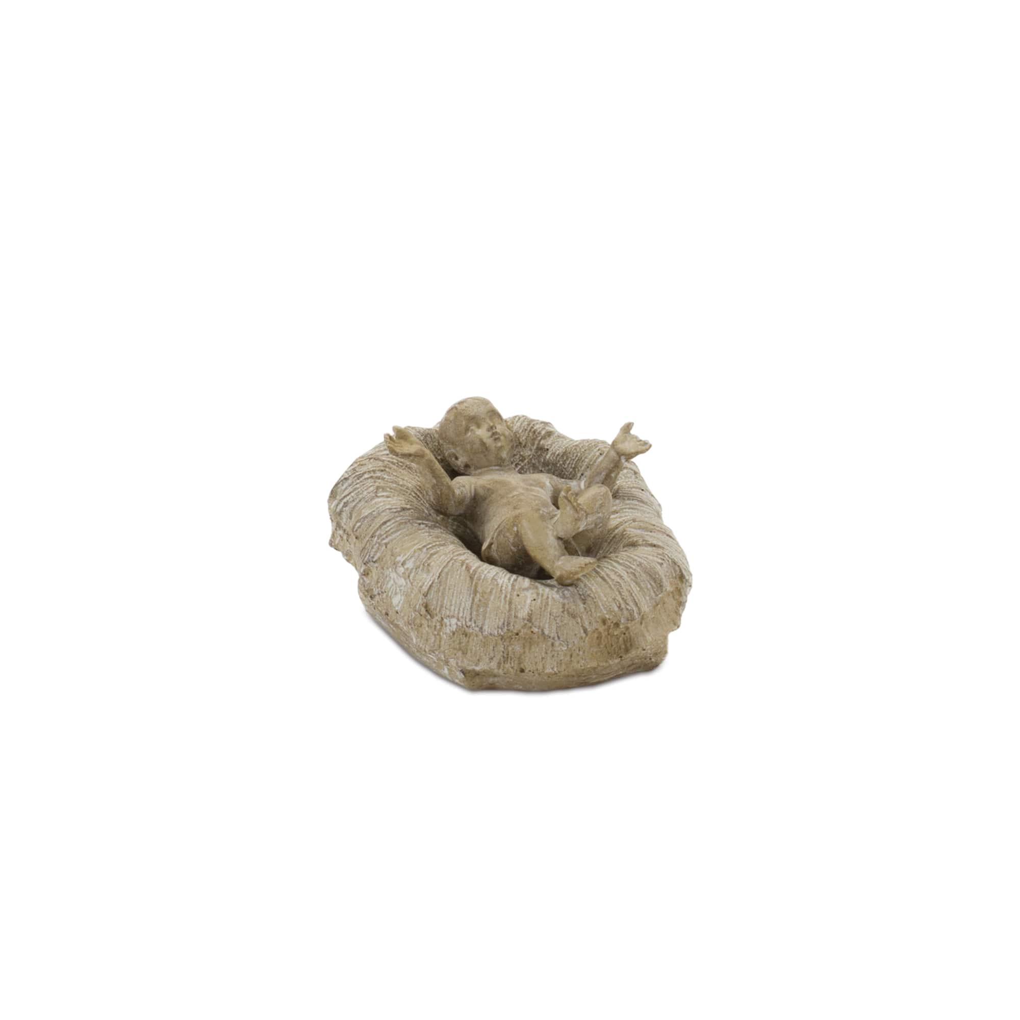 Whitewashed Holy Family Nativity Figurines Set