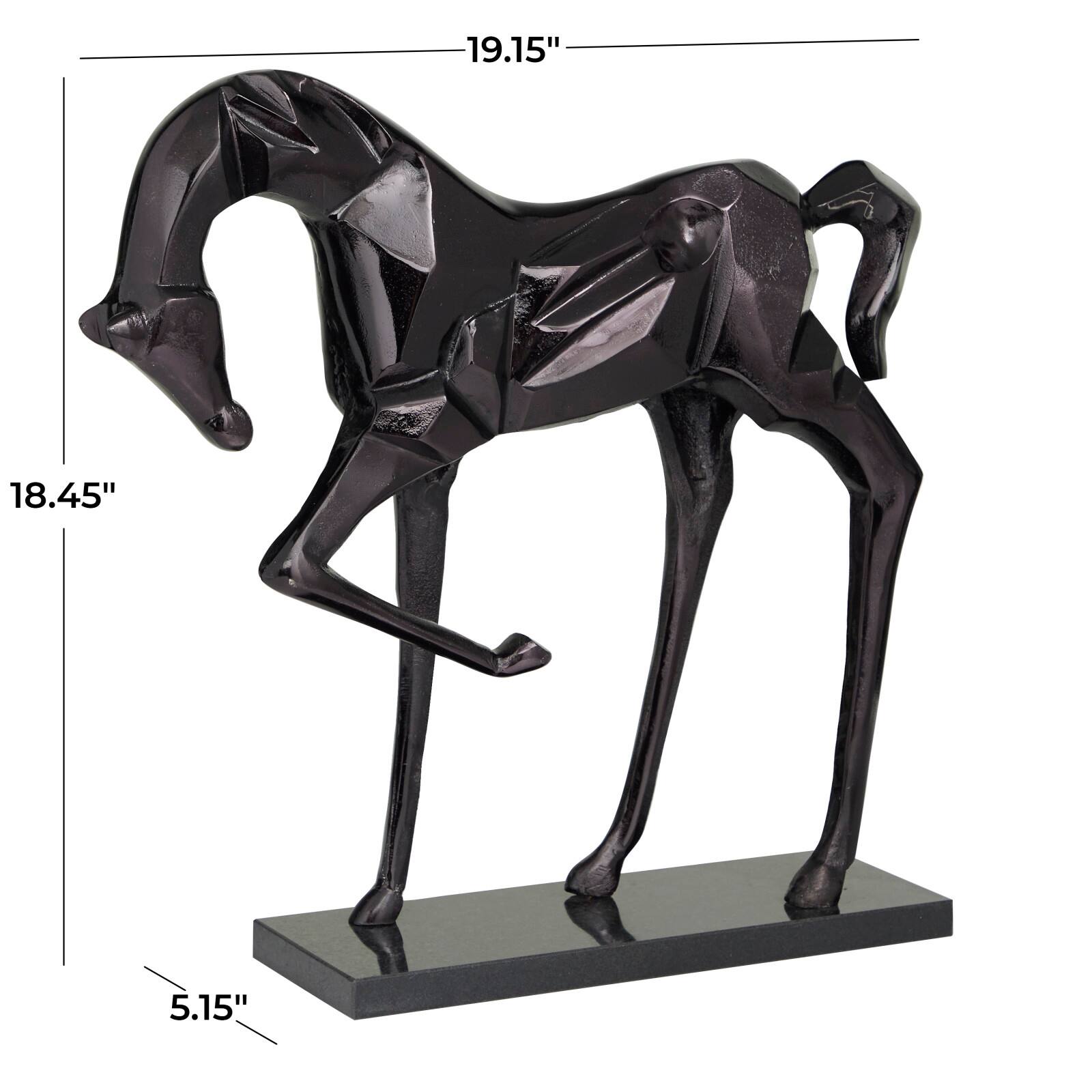 19" Aluminum Horse Sculpture