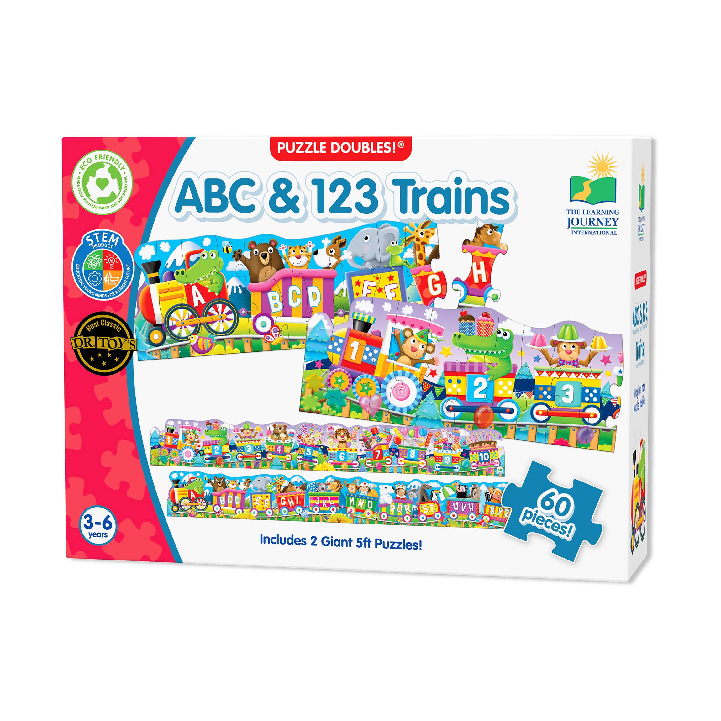 Puzzle Doubles! - ABC & 123 Trains: 60 Pcs | Michaels