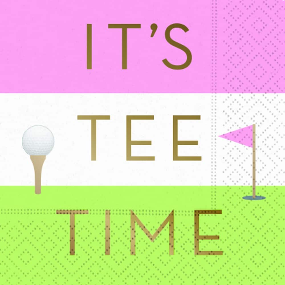 JAM Paper It's Tee Time Cocktail Napkins, 40ct.