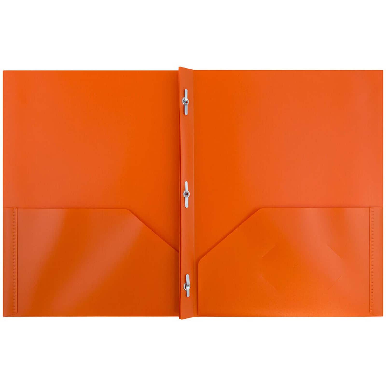 JAM Paper Plastic 2 Pocket POP Folders with Clasps