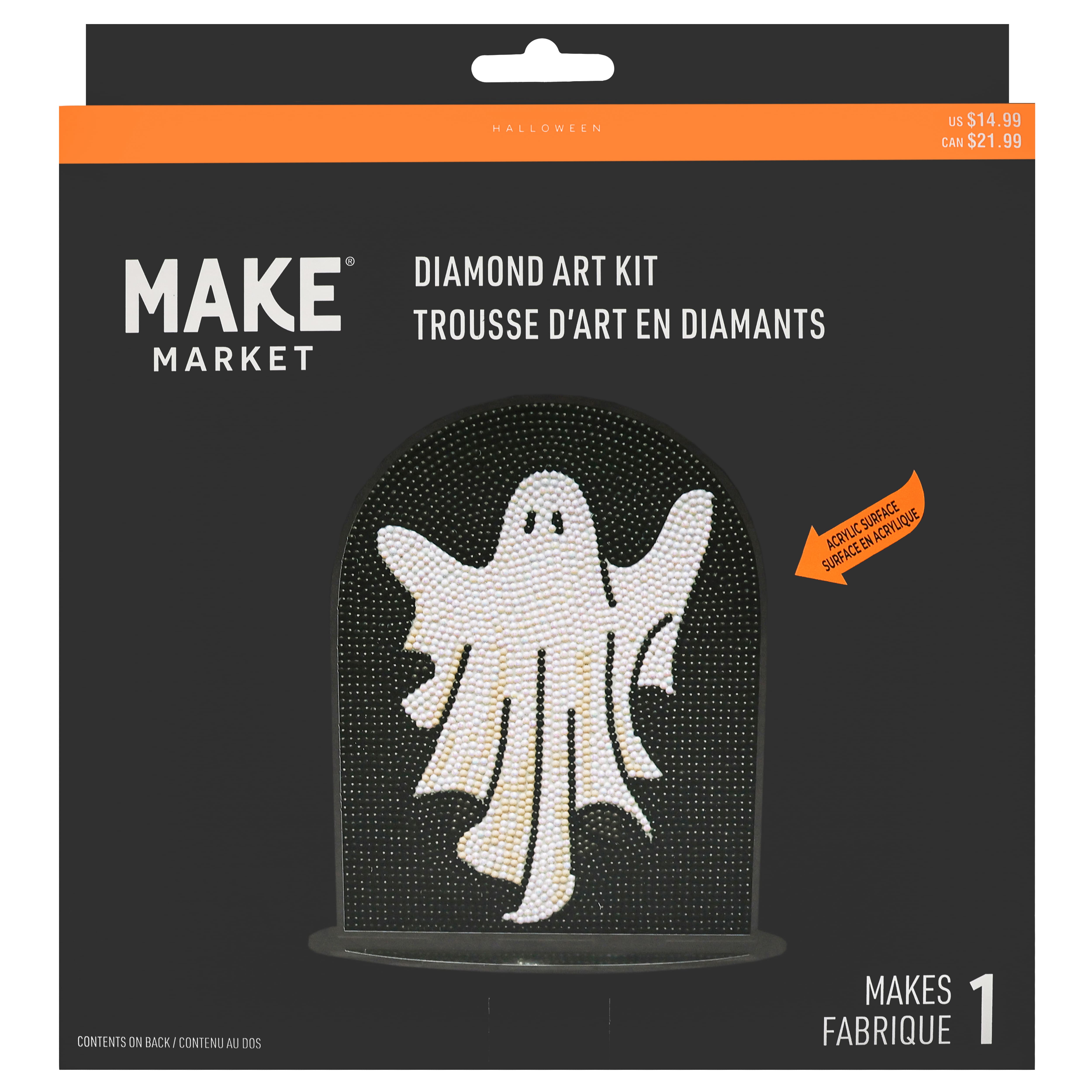 8" Ghost Acrylic Surface Diamond Art Kit with Stand by Make Market®