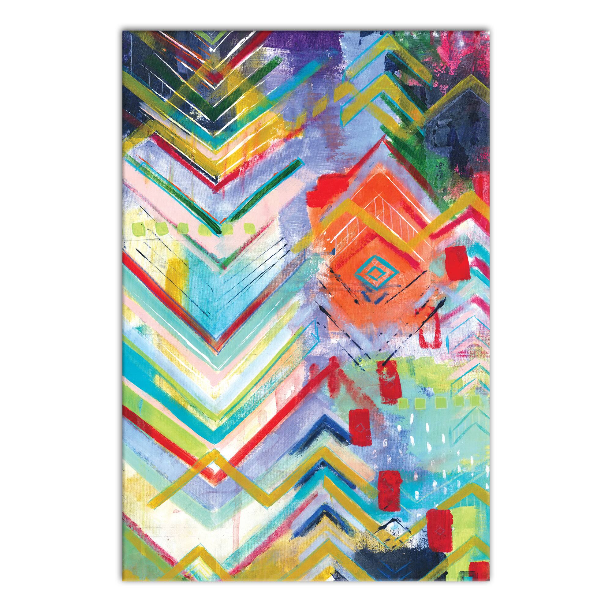 Wild Color Chevron 24" x 36" Canvas Wall Art