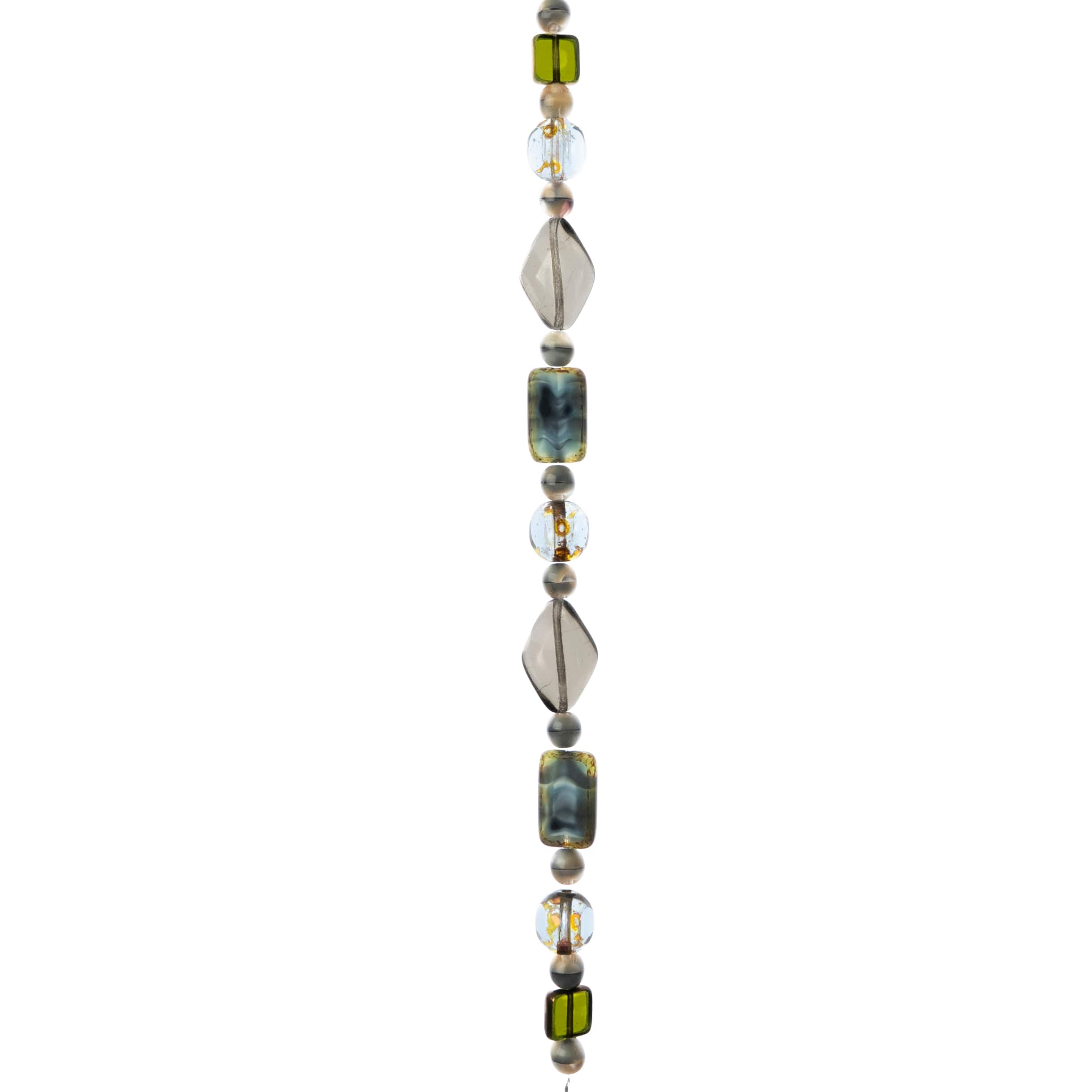 12 Pack: Blue & Green Czech Glass Bead Mix, 19mm by Bead Landing™