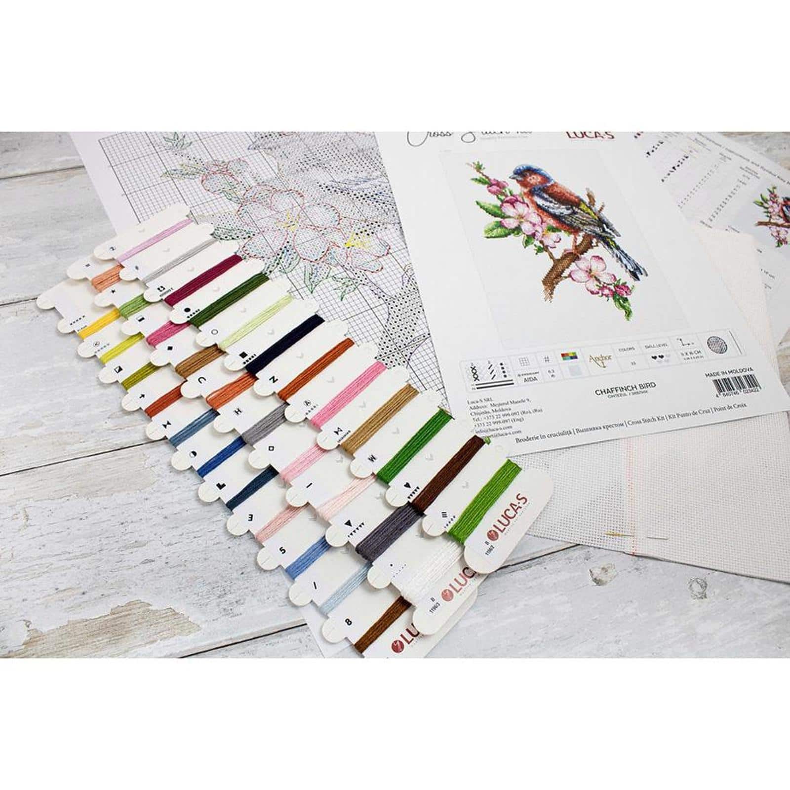 Luca-s Chaffinch Bird Counted Cross Stitch Kit