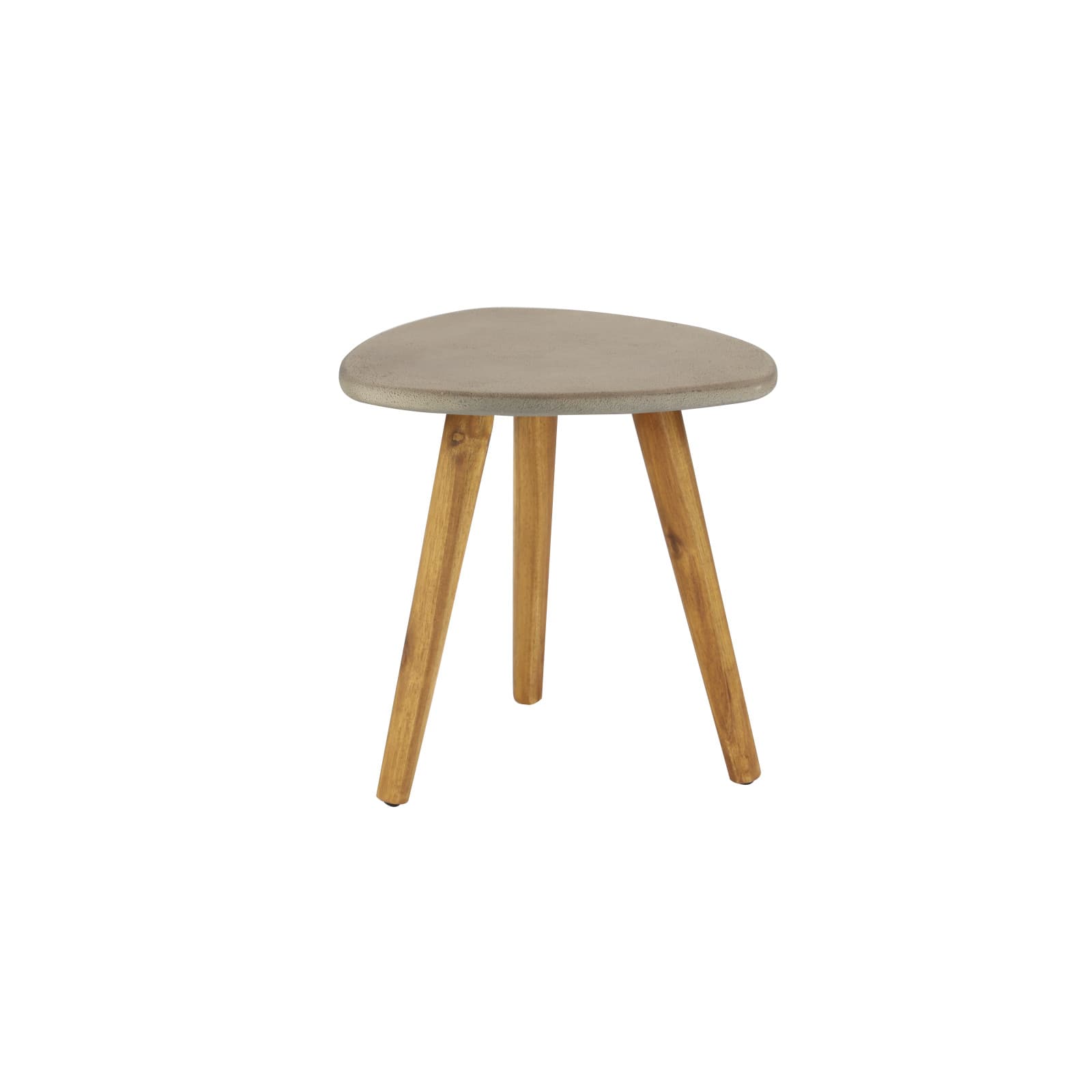 16" Gray Wood Modern Outdoor Accent Table