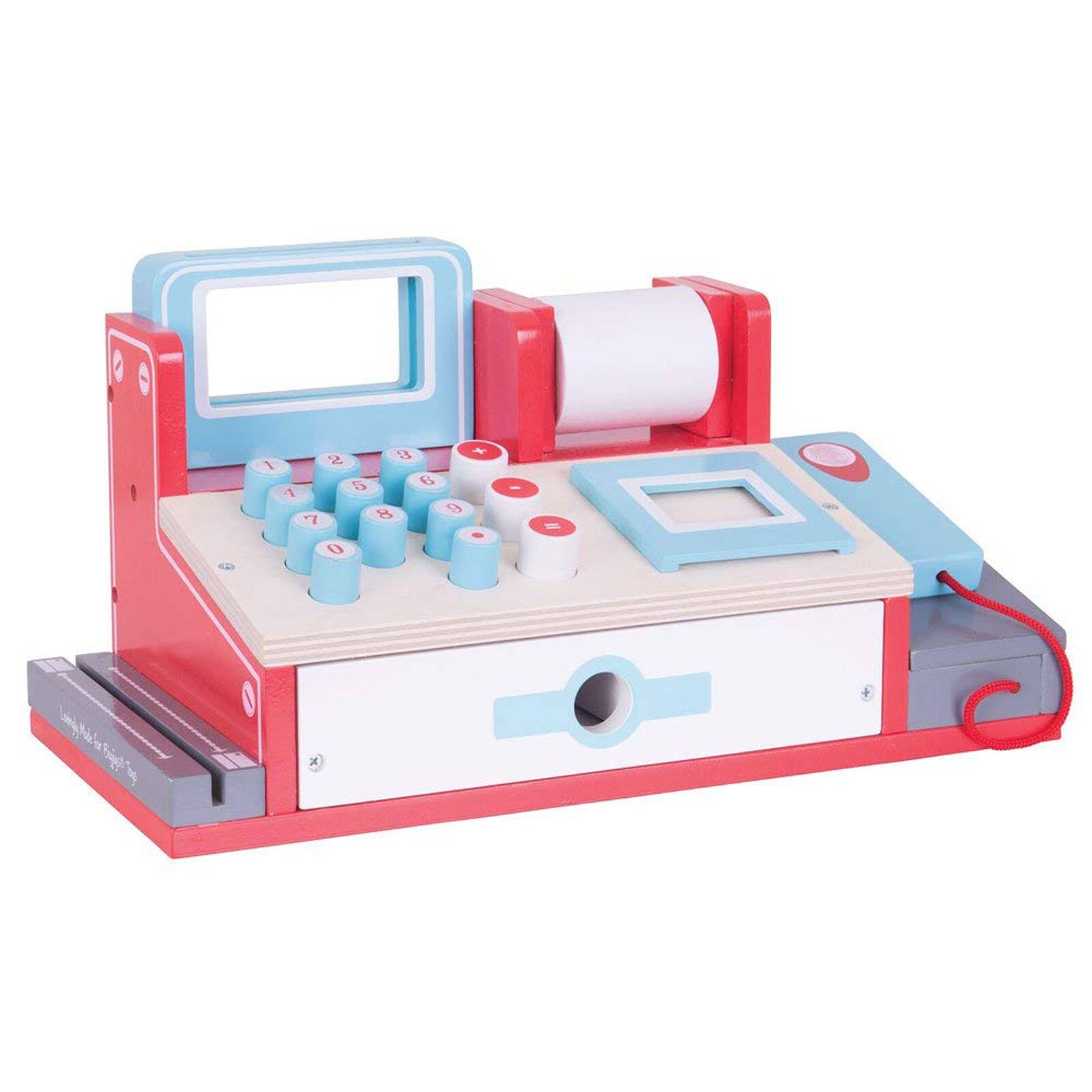 Wooden Pretend Play Cash Register with Scanner