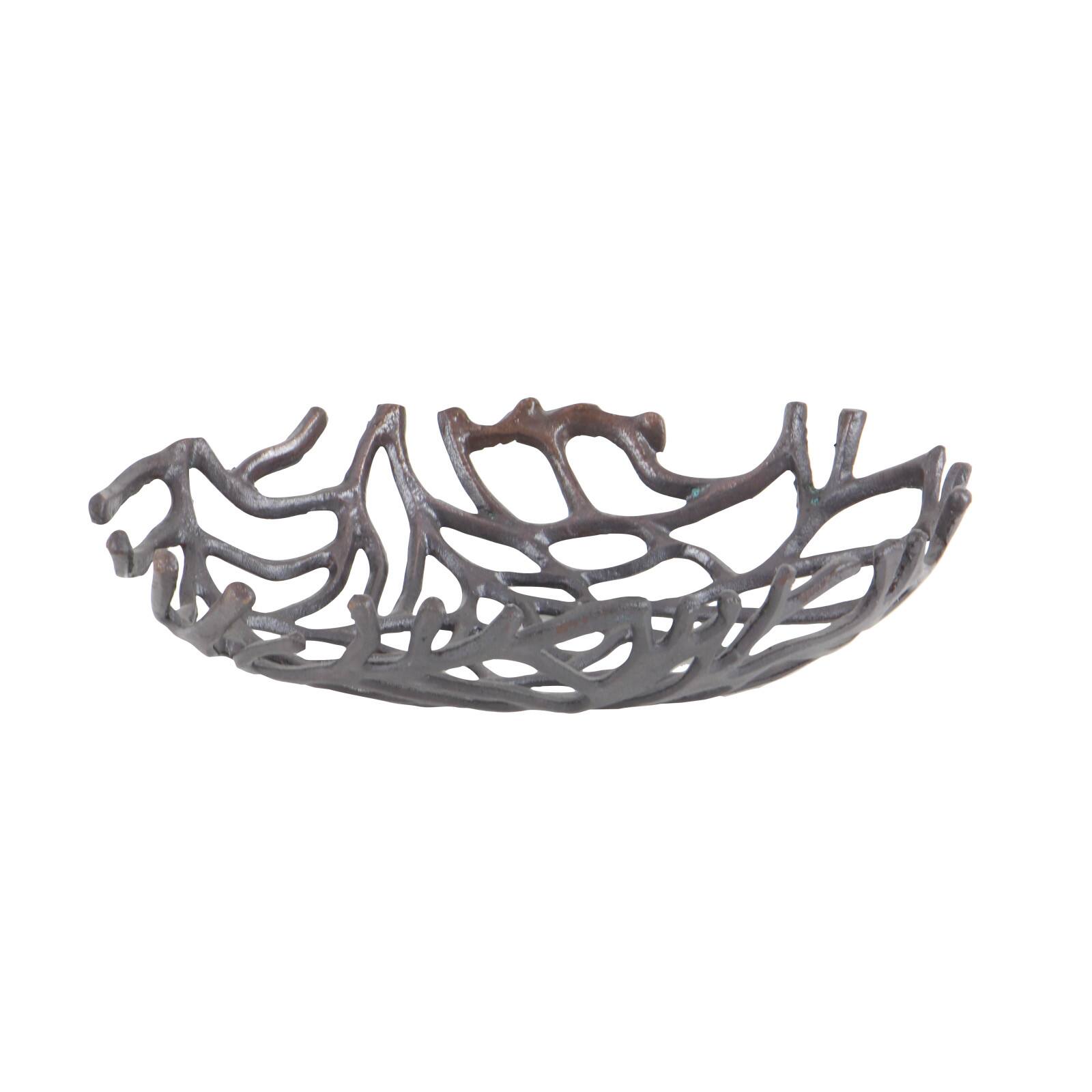 Set of 2" Black Aluminum Coastal Tray, 15", 12"